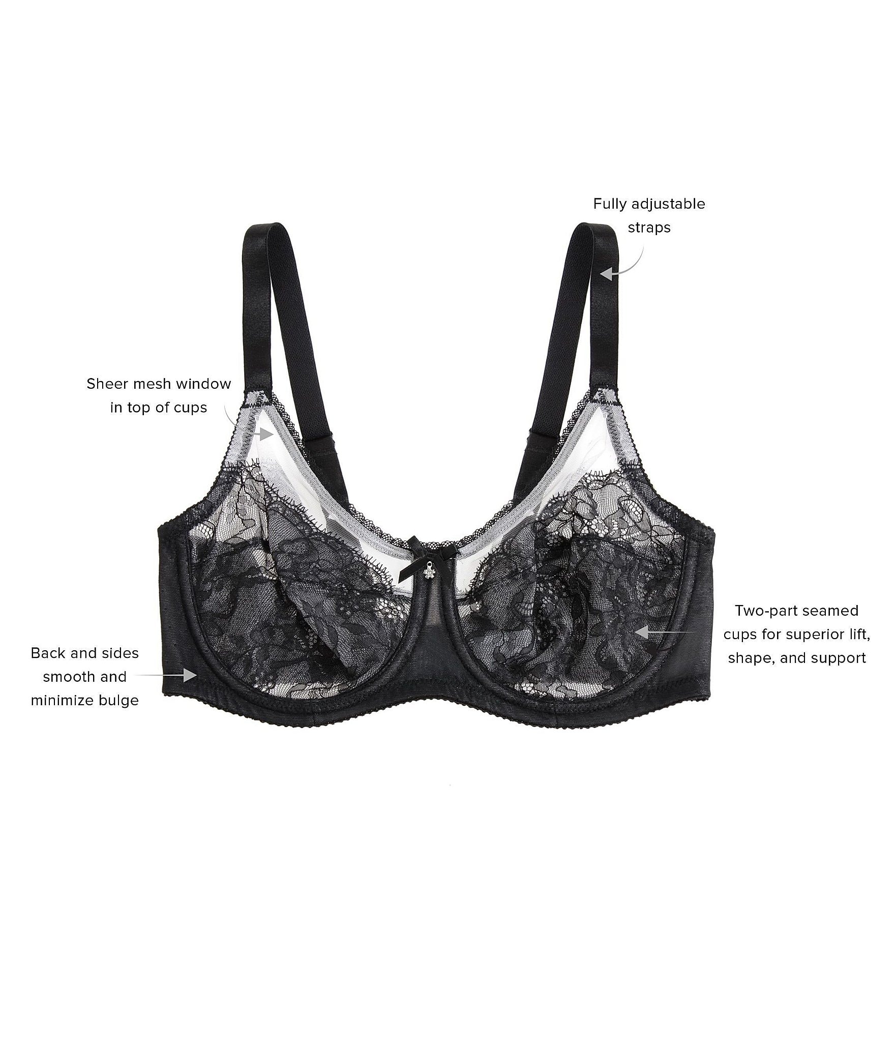 Wacoal Retro Chic Full Figure Underwire Lace Bra