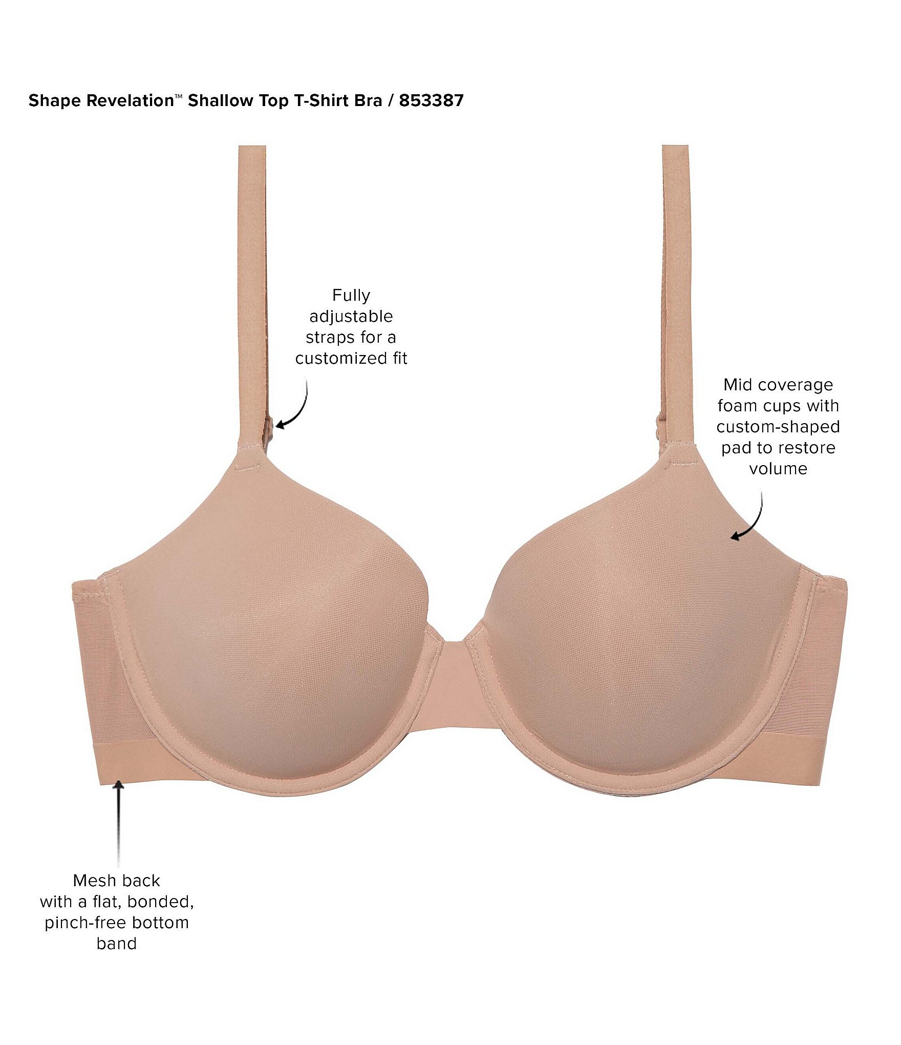 Wacoal Shape Revelation™ Shallow Top Underwire T-Shirt Bra