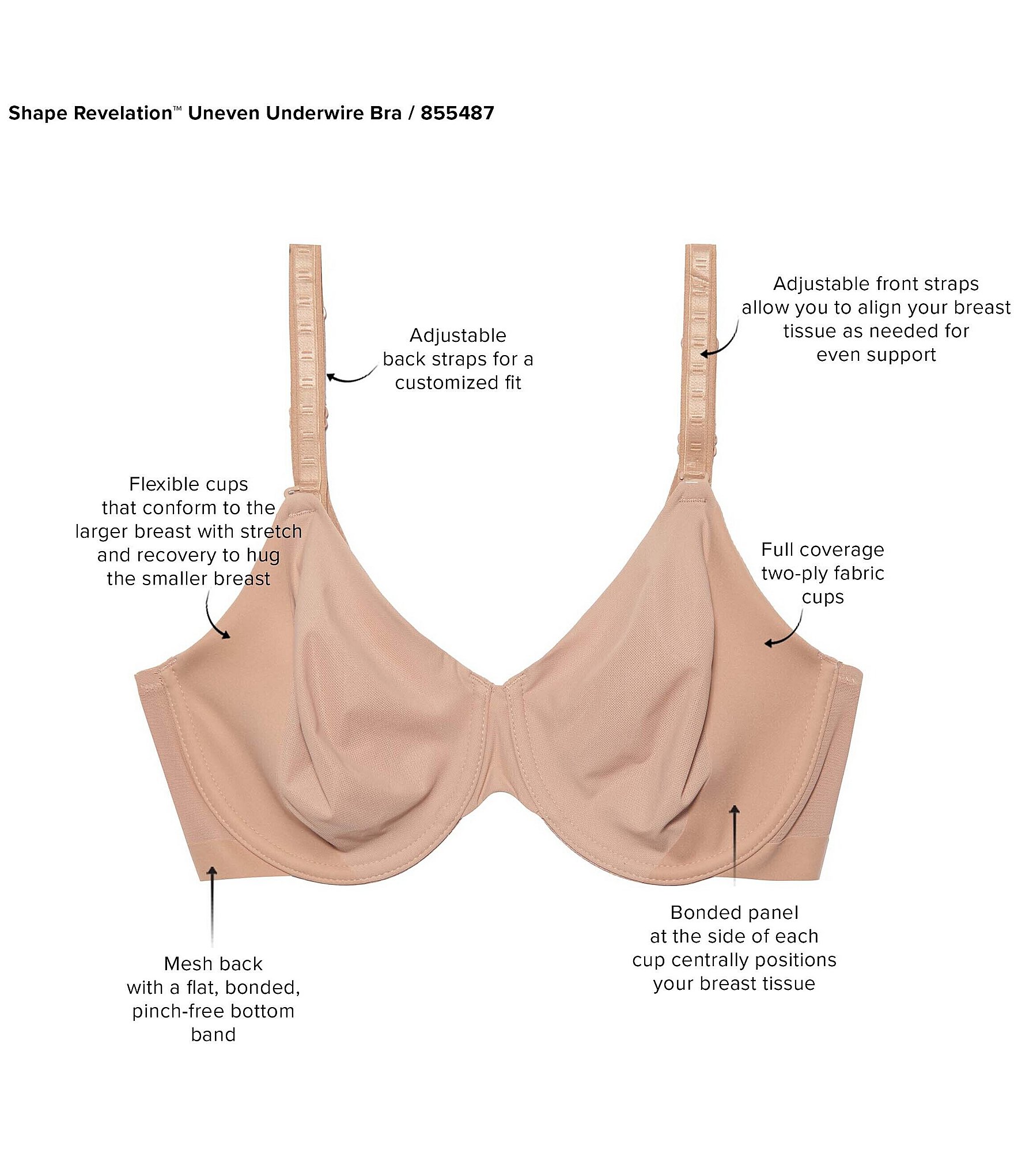 Wacoal Shape Revelation™ Uneven Underwire Bra