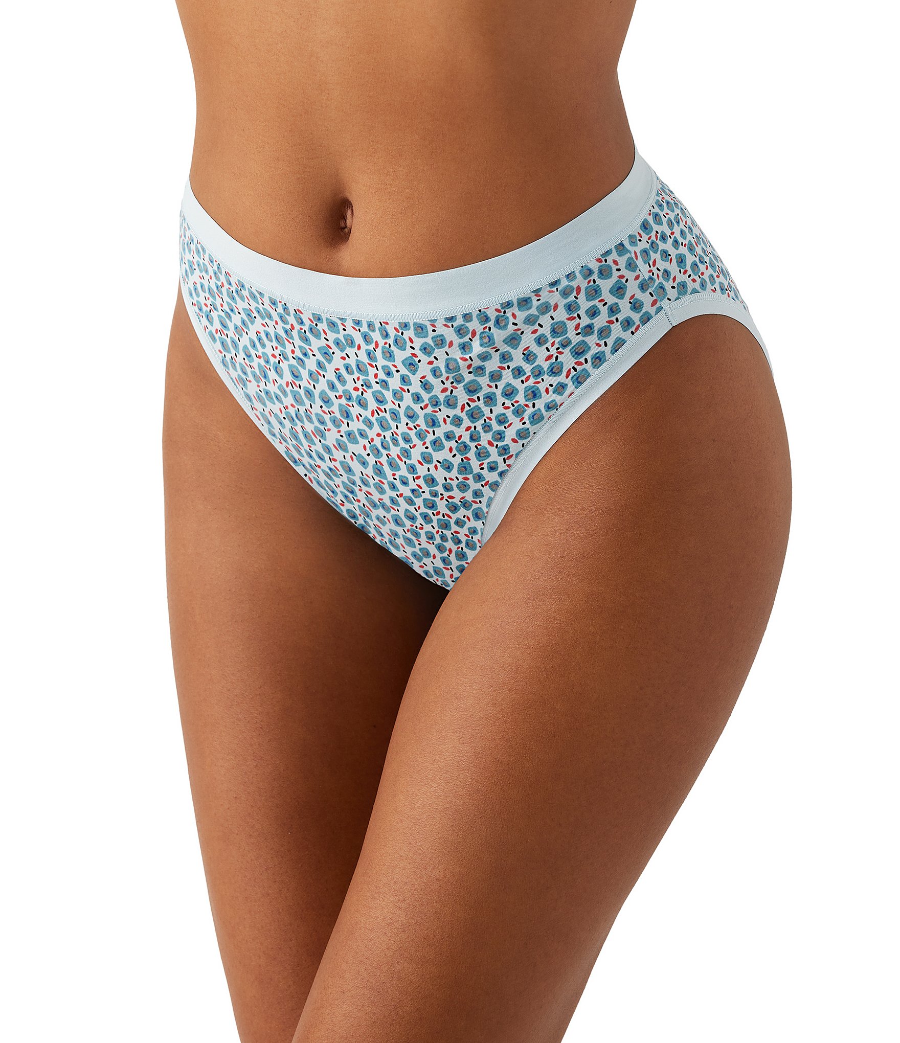 Wacoal Understated Ultra Thin Cotton Geo Dot High Cut Panty