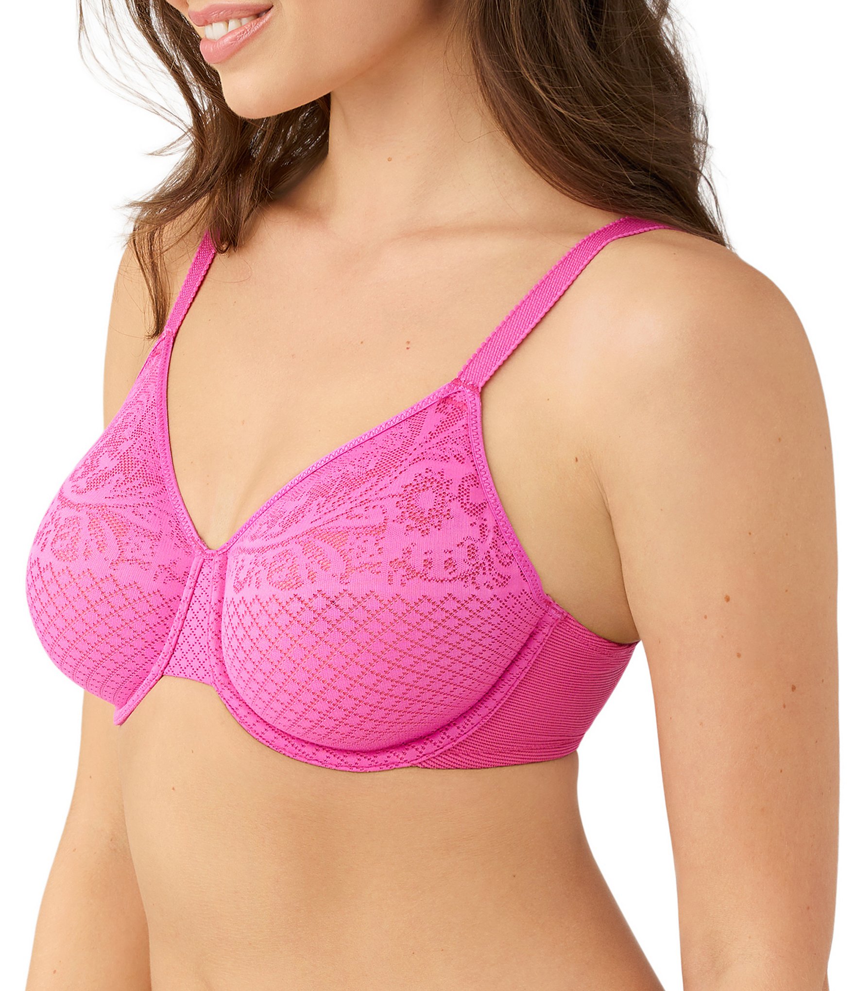 Wacoal Visual Effects Lace Underwire Full-Coverage Seamless Minimizer Bra