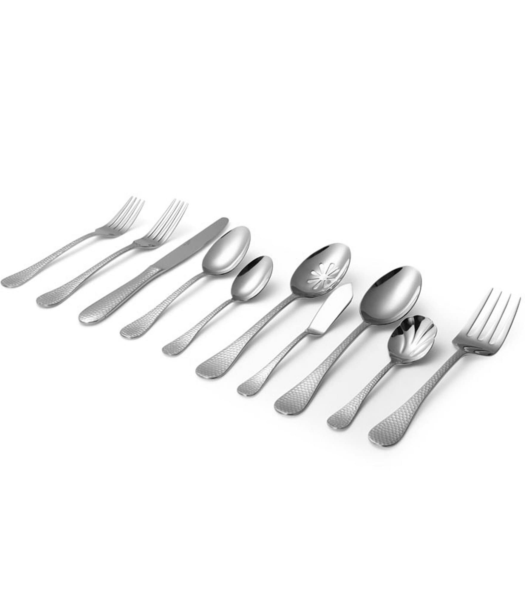 Wallace Silversmiths Brooklyn 45-Piece Stainless Steel Flatware Set