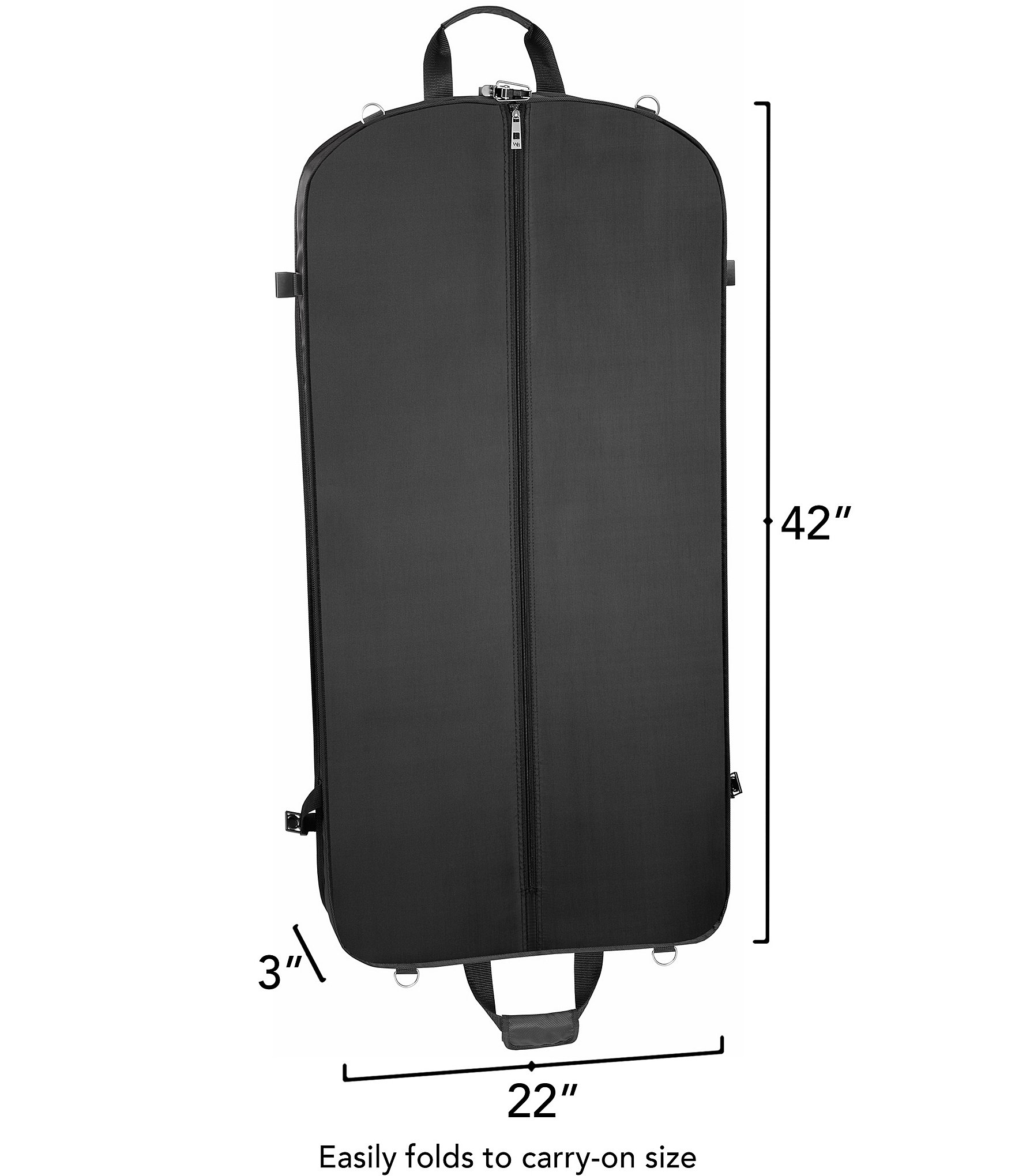 Wally Bags 42#double; Garment Bag with Two Pockets and Shoulder Strap