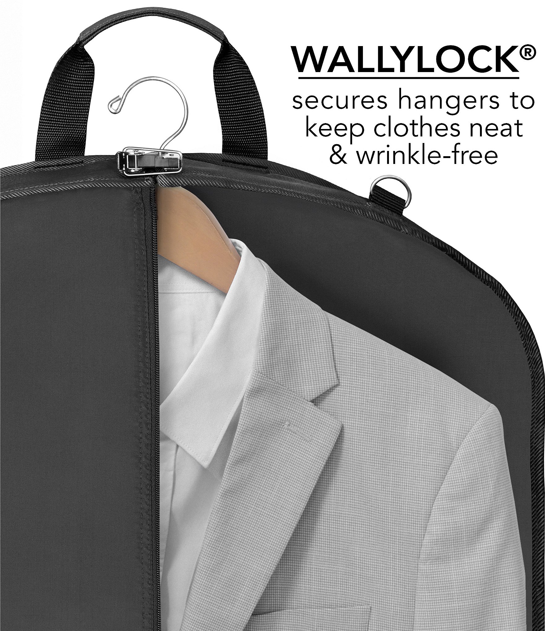 Wally Bags 42#double; Garment Bag with Two Pockets and Shoulder Strap