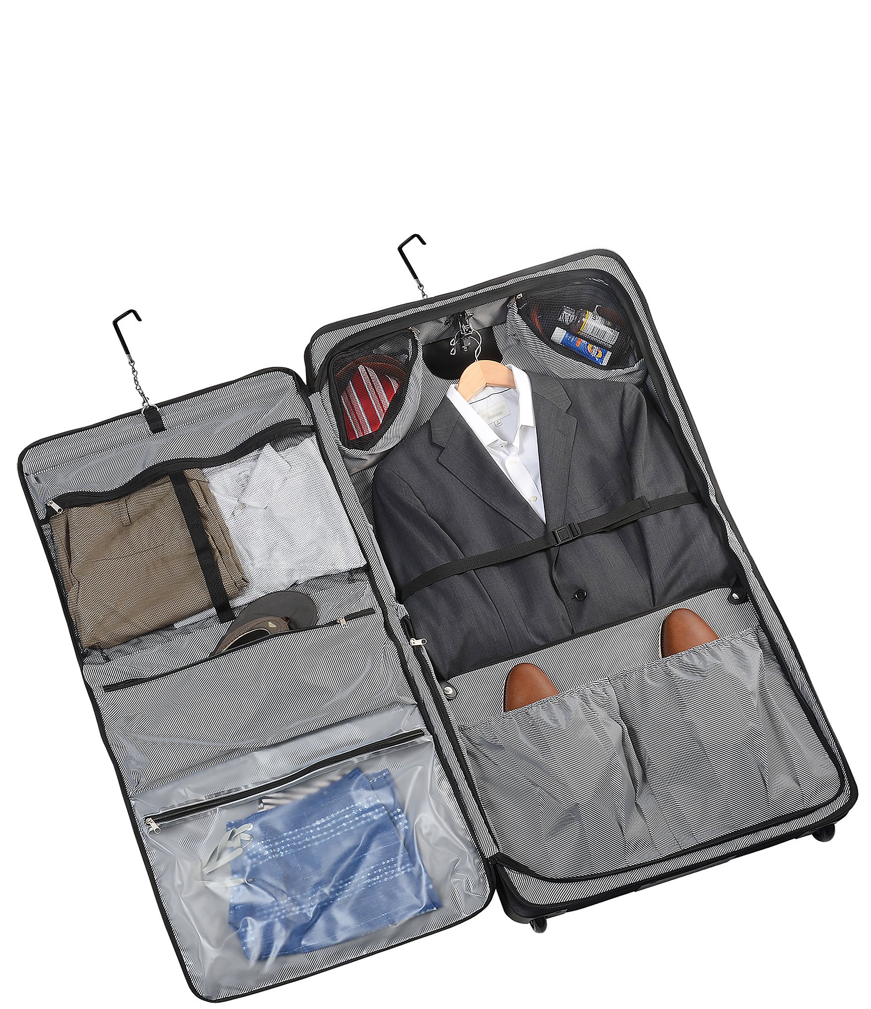 Wally Bags 45#double; Premium Rolling Garment Bag with Multiple Pockets