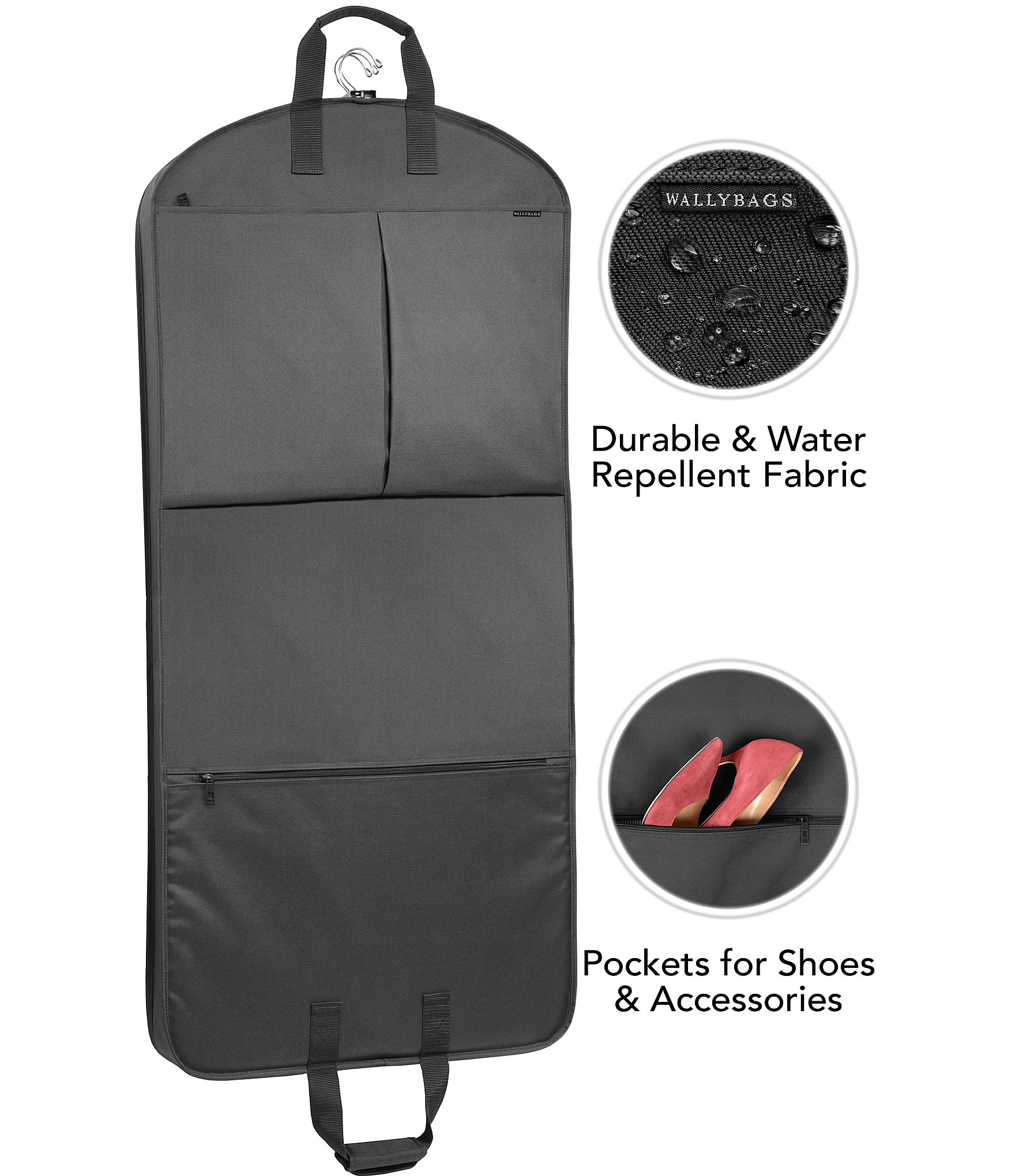Wally Bags -inch Garment Bag with Accessory Pockets