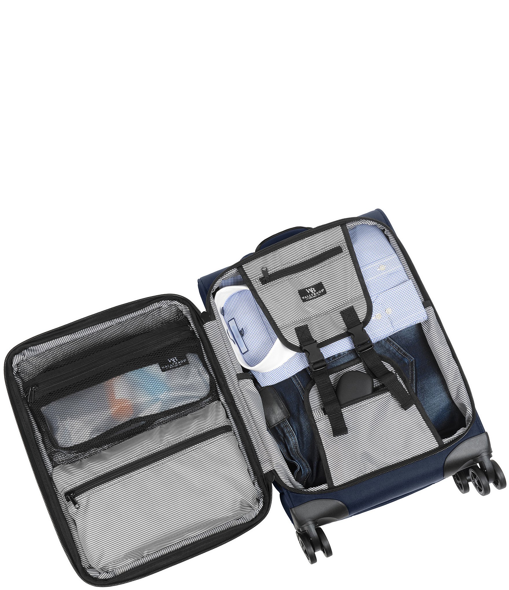 Wally Bags Solutions 20#double; Expandable Carry-On Spinner with Padded Electronics Pockets