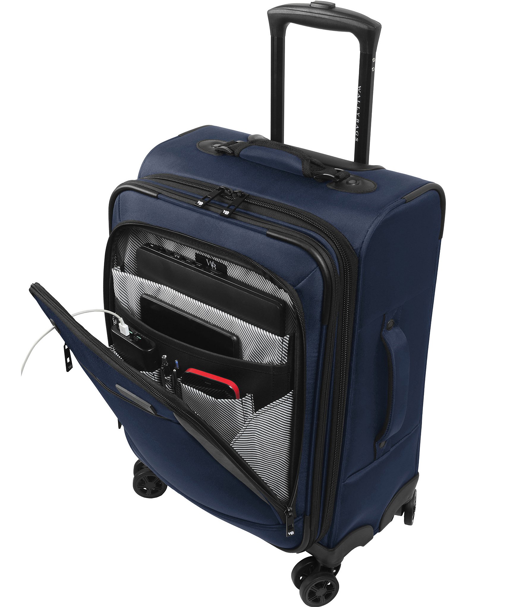 Wally Bags Solutions 20#double; Expandable Carry-On Spinner with Padded Electronics Pockets
