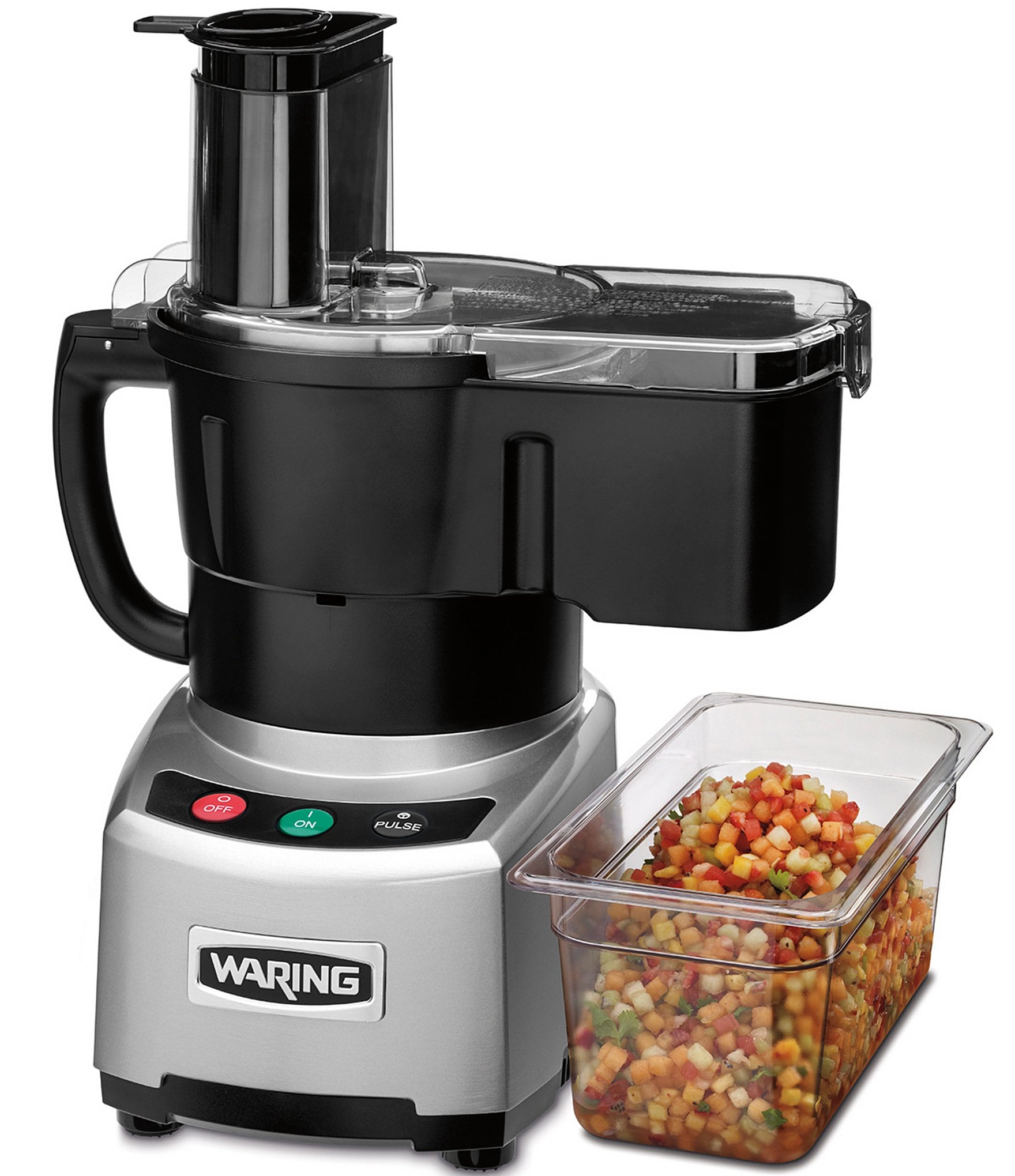 Waring Commercial Combination Continuous Feed Food Processor with 4-Quart Bowl