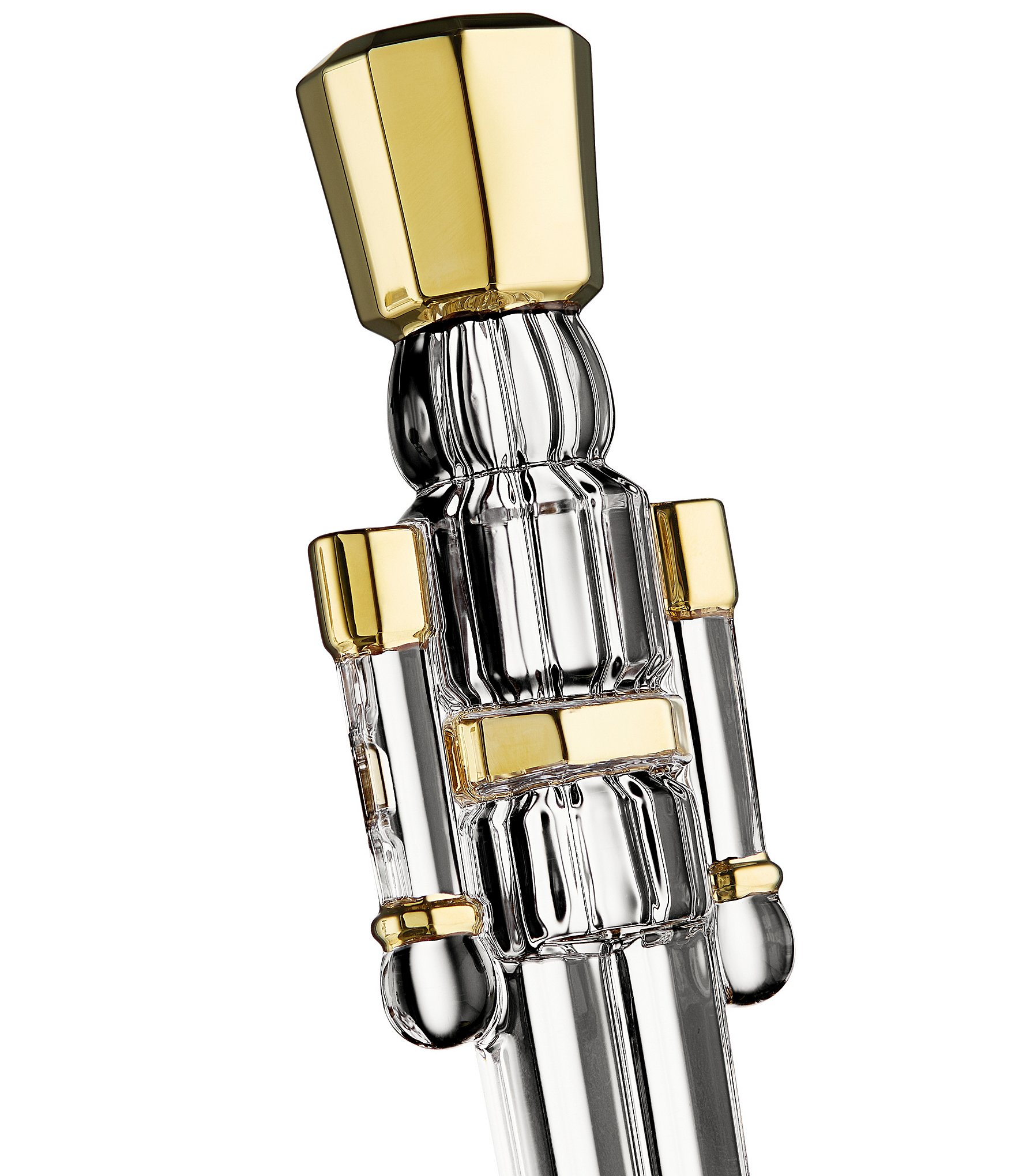 Waterford Christmas Crystal Collection Standing Nutcracker Gilded Figurine