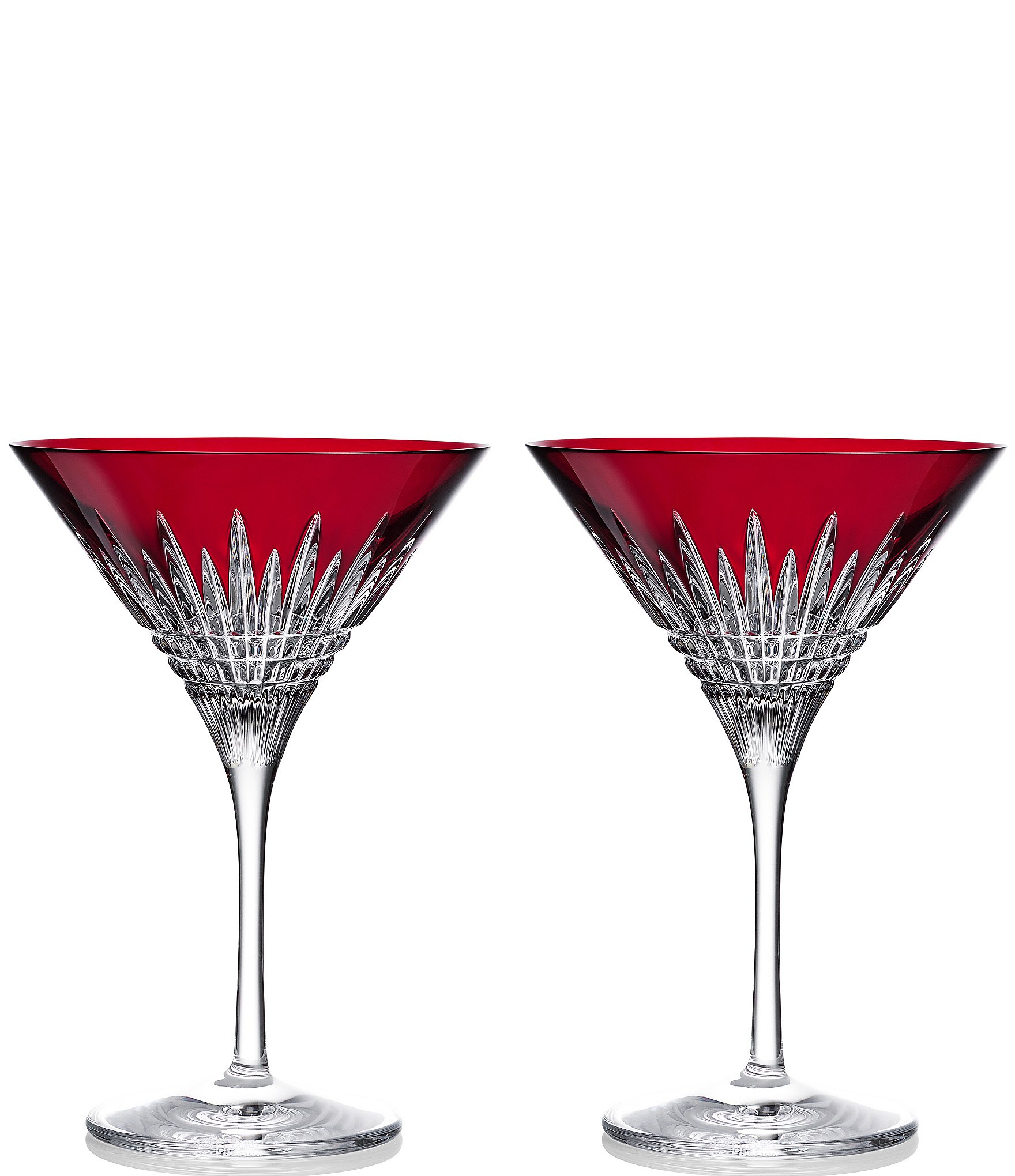 Waterford Crystal 2024 New Year Celebration Red Martini Glasses, Set of 2