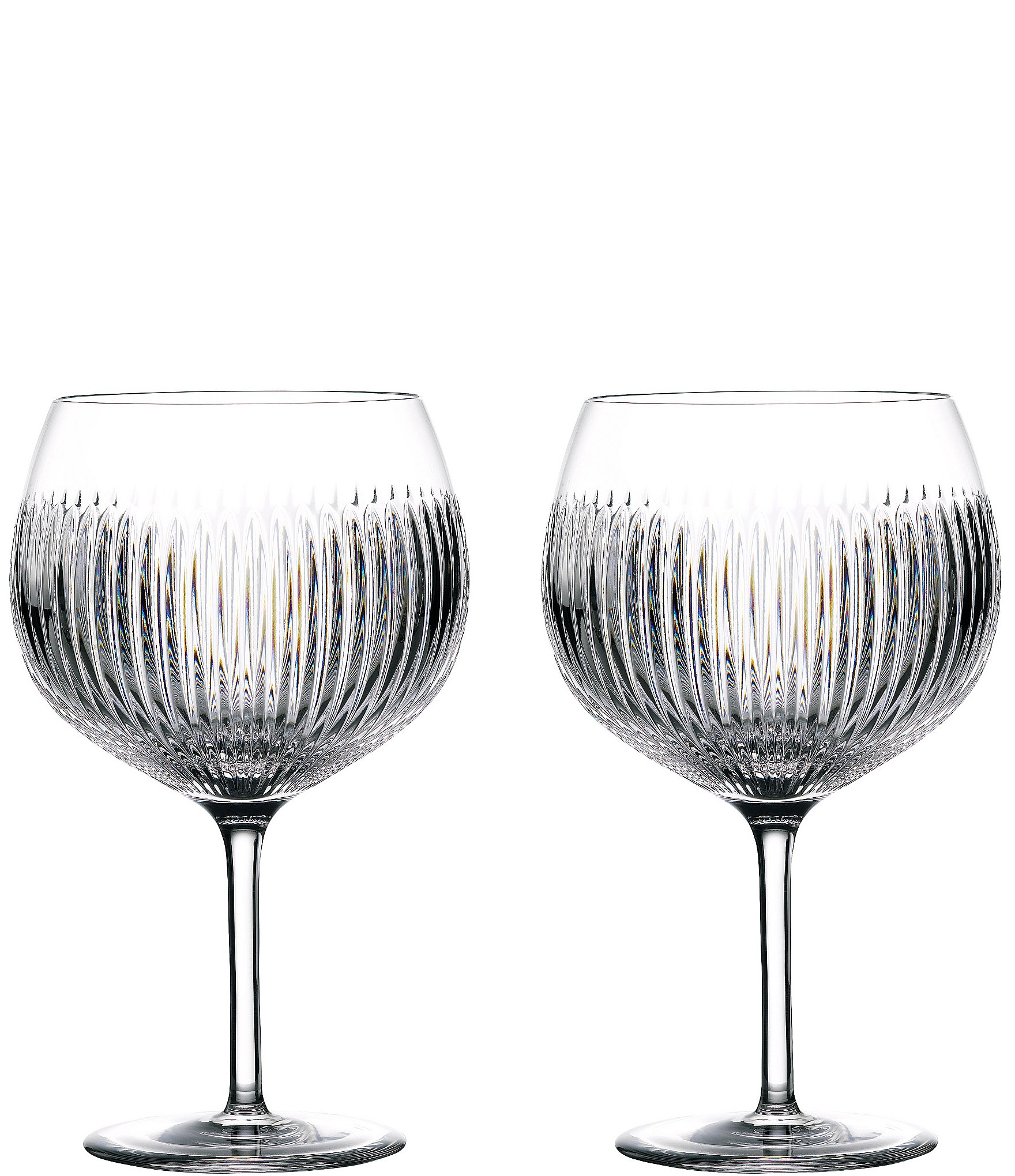 Waterford Sparkle High Ball Glasses 22-Ounce w/ Bottom Colored