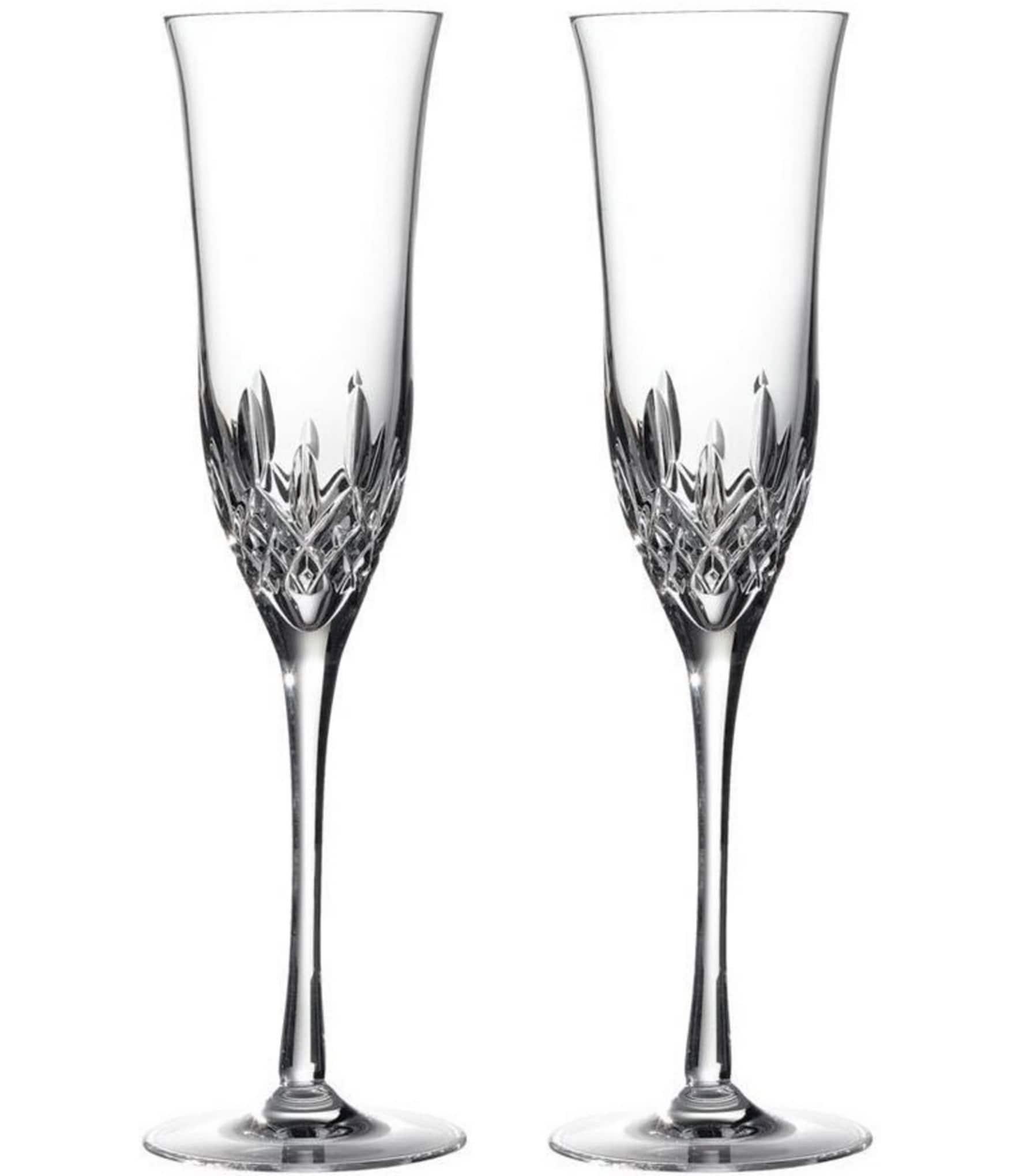 Waterford LISMORE Crimson Champagne Flute Set of 2 Crystal #143815 New In Box 