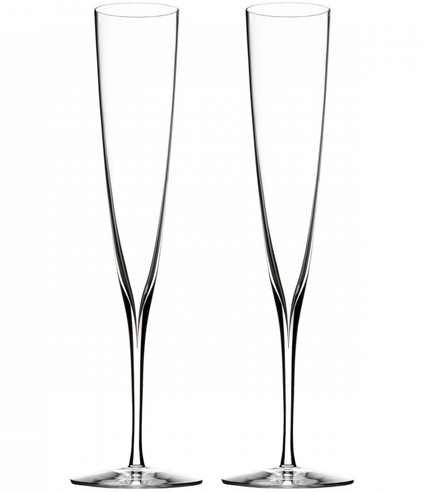 Pair x Fluted Champagne Glasses