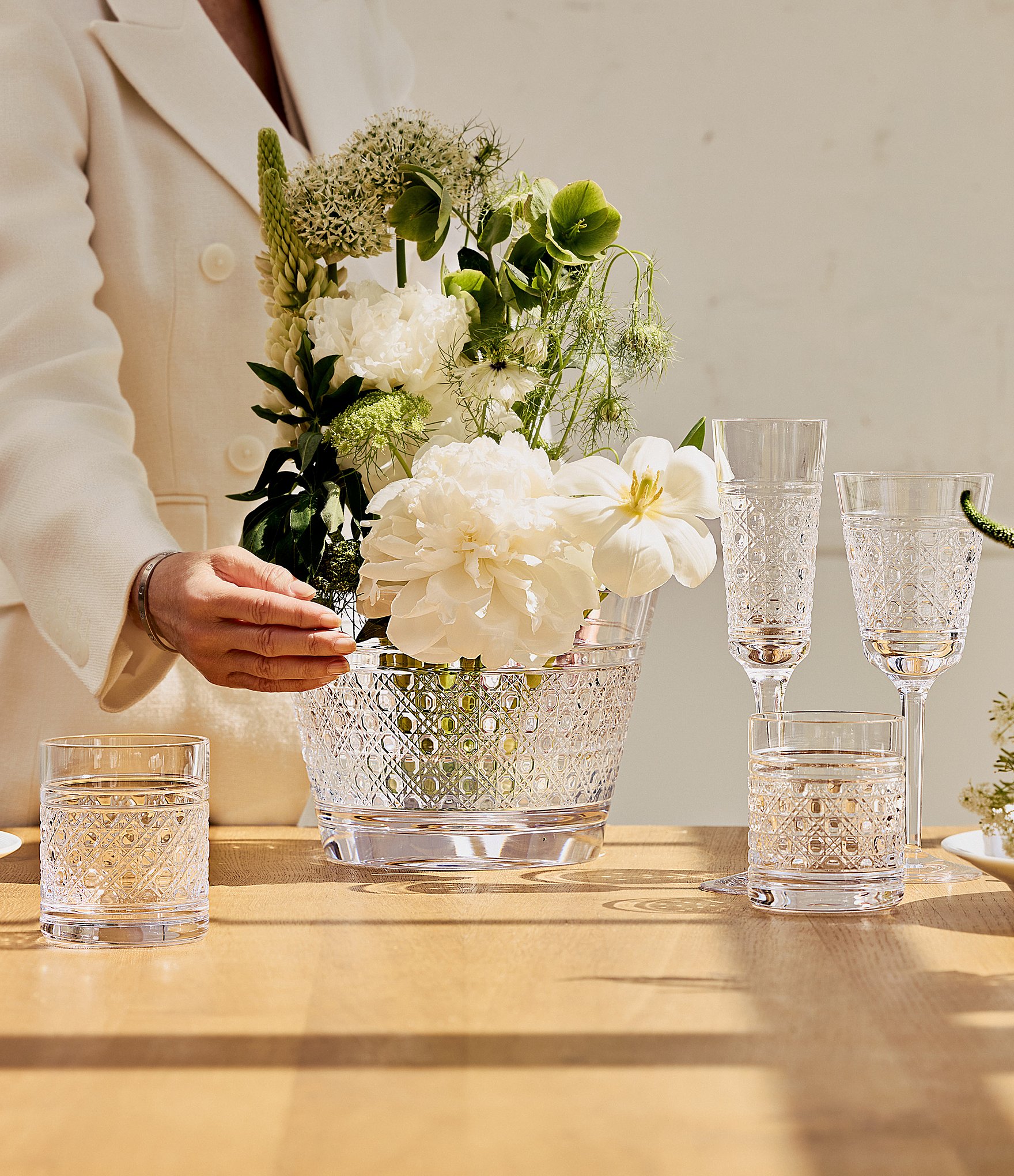 Waterford Opulence Irish Basket Weave Crystal Bowl
