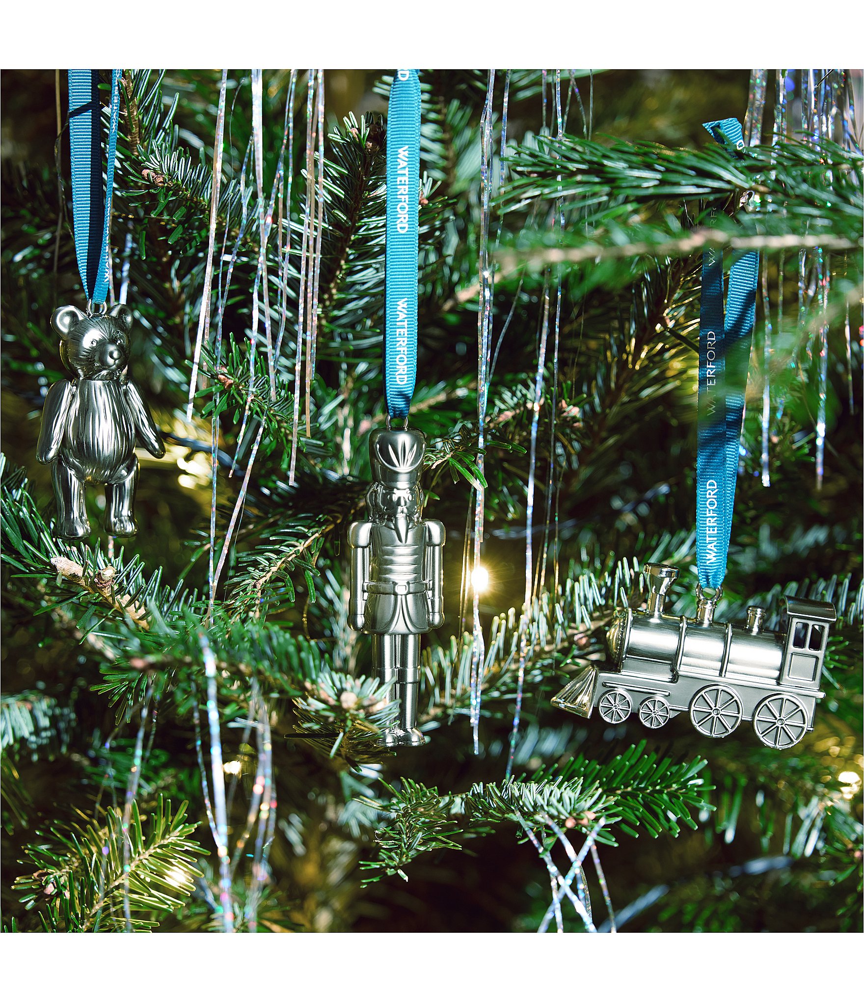 Waterford Steam Train / Teddy / Nutcracker Ornament, Set of 3