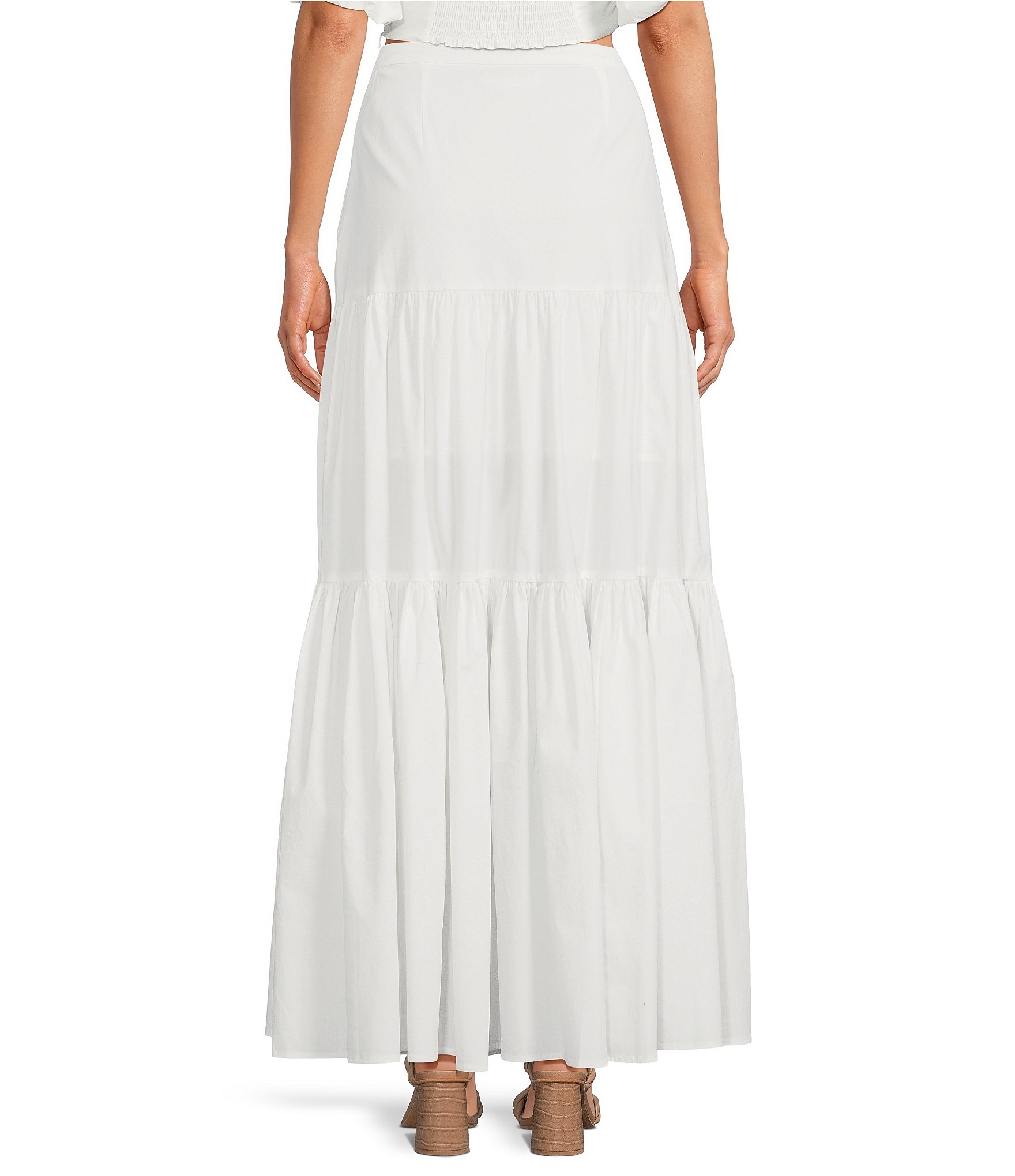 WAYF Tiered A-Line Maxi Skirt | Dillard's