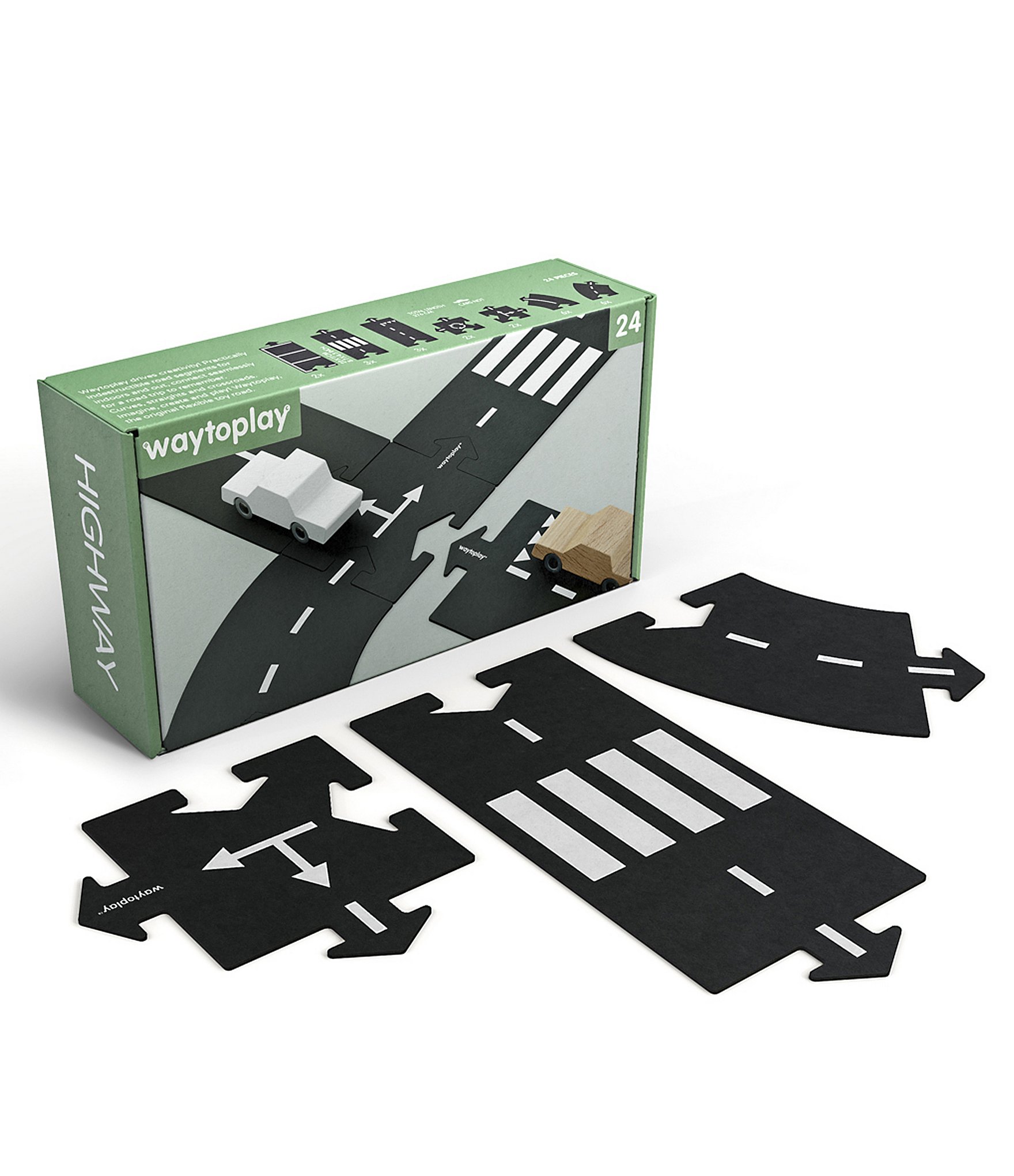 Waytoplay Highway Road Track 24-Piece Set