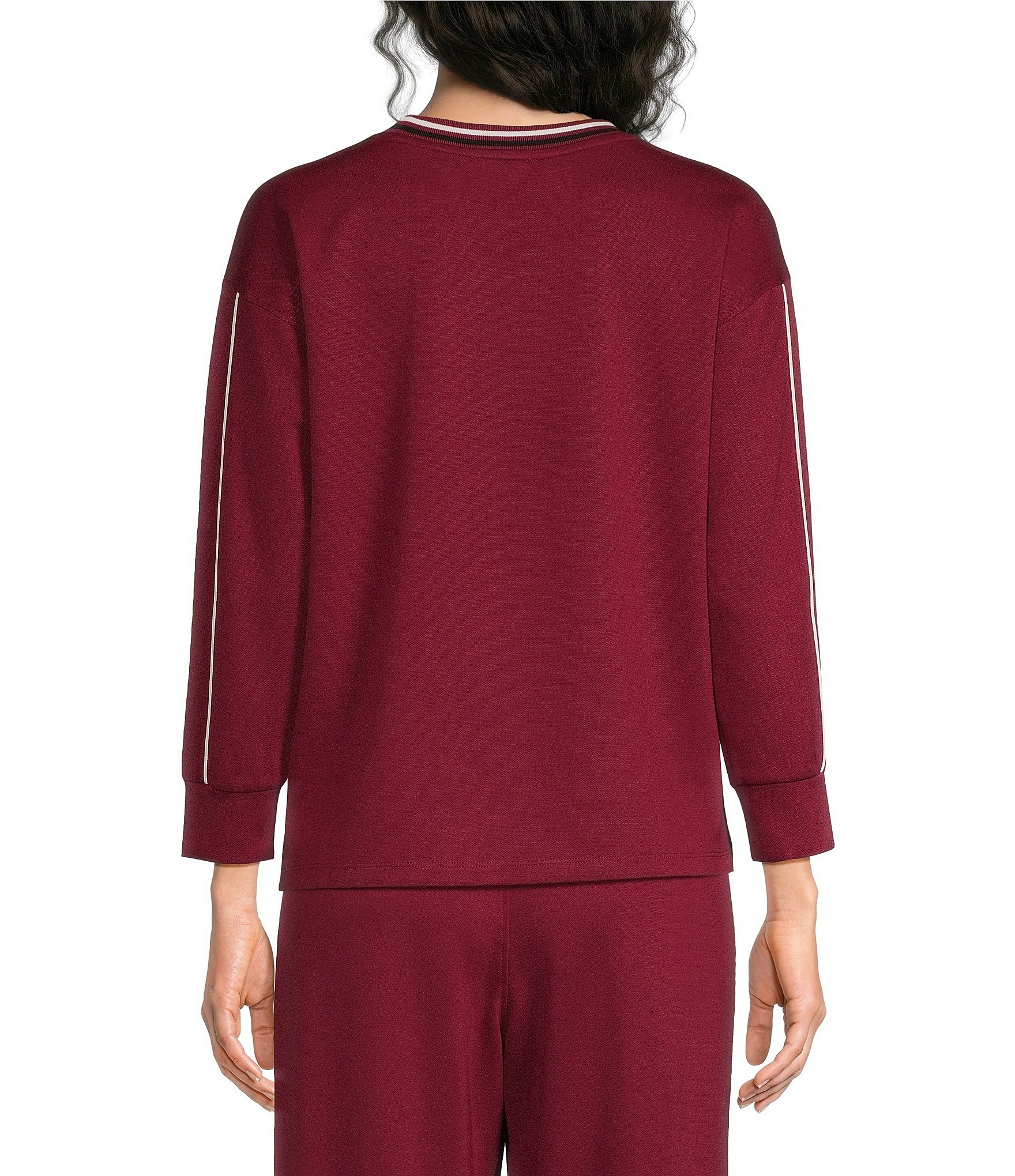 Westbound 3/4 Sleeve Crew Neck Knit Coordinating Top