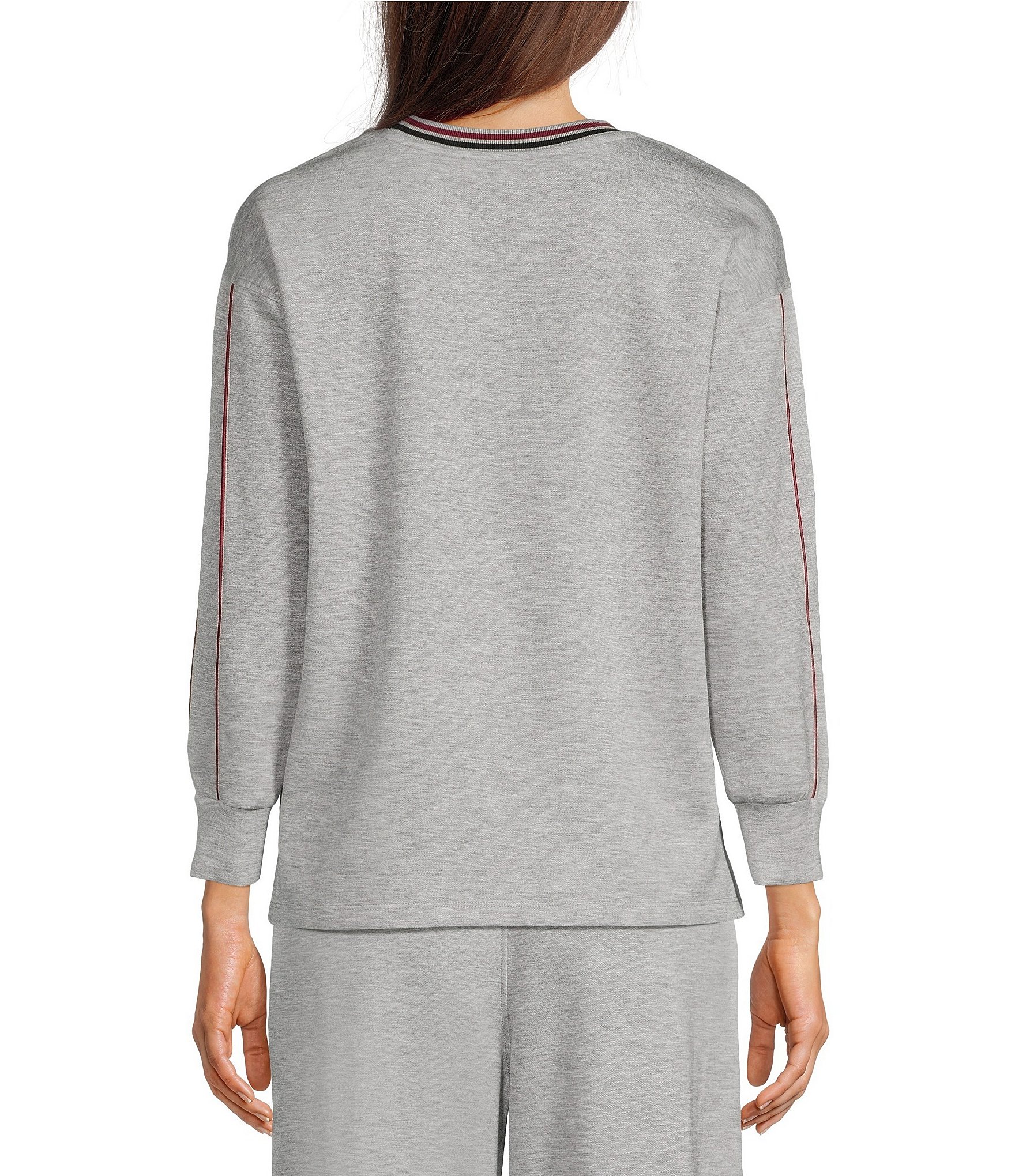 Westbound 3/4 Sleeve Crew Neck Knit Coordinating Top