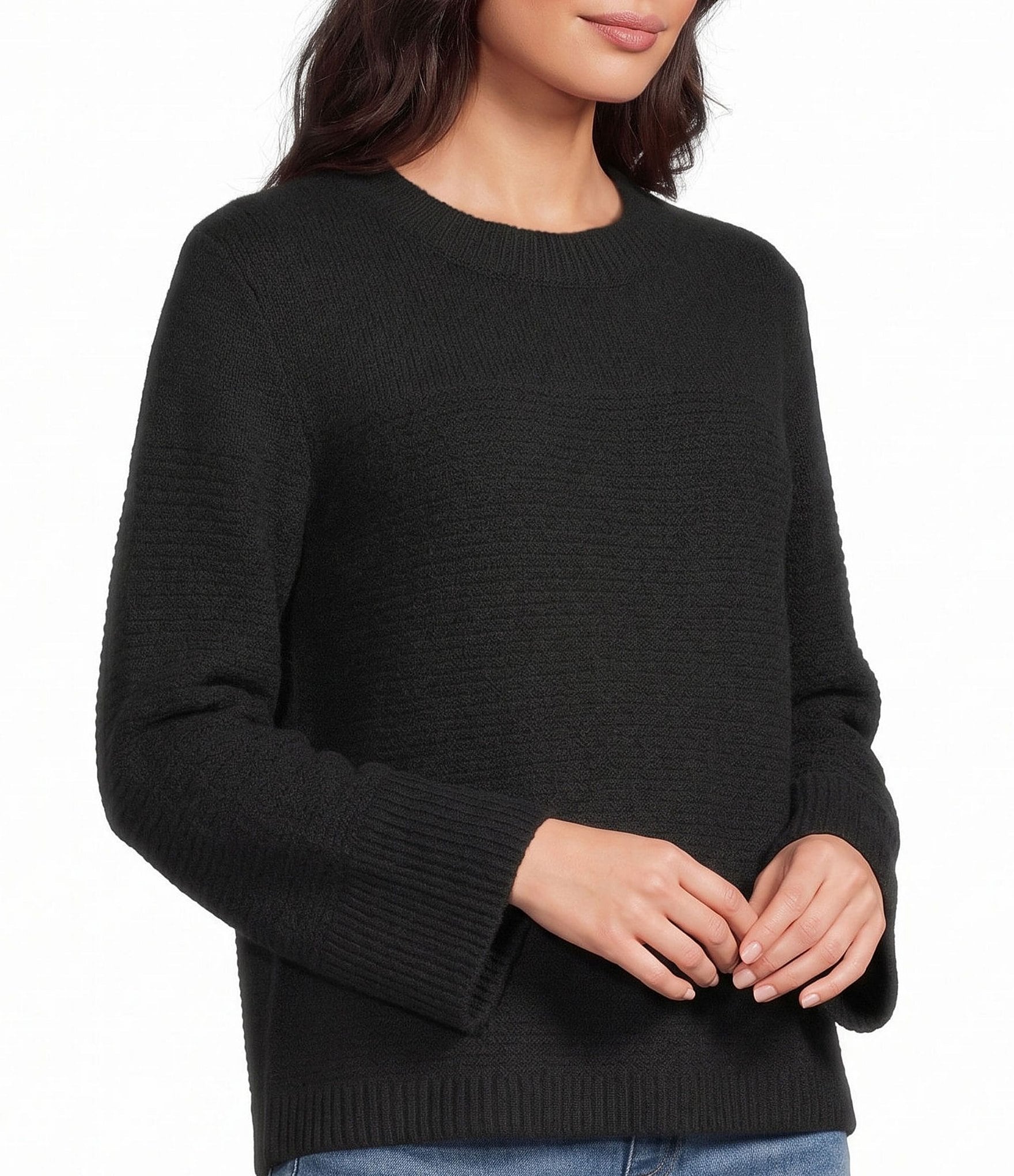 Westbound 3/4 Sleeve Crew Neck Sweater