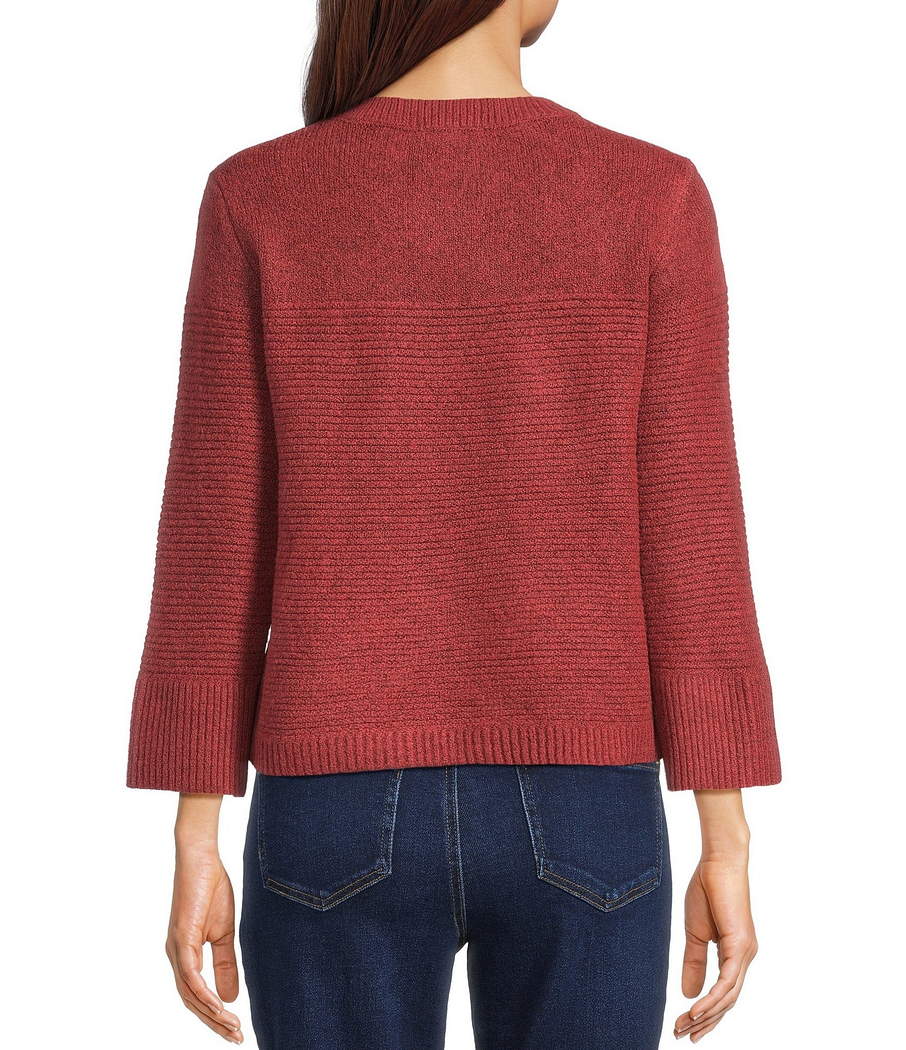 Westbound 3/4 Sleeve Crew Neck Sweater