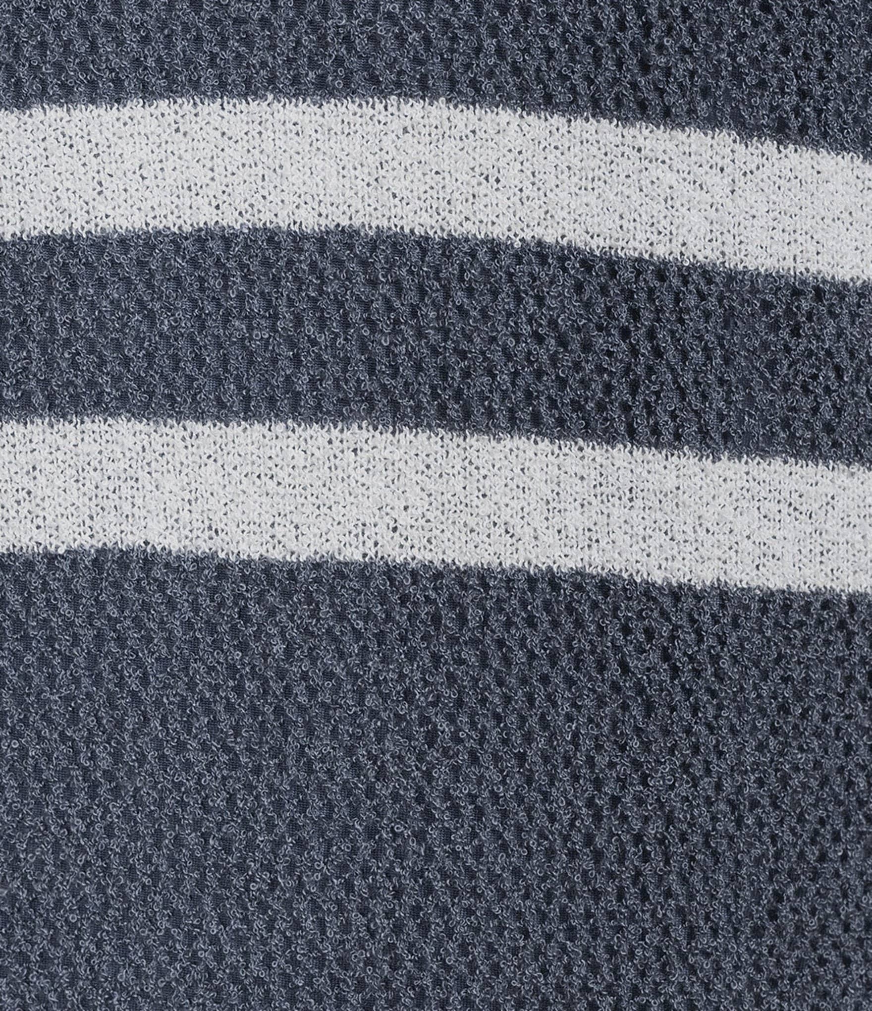 Westbound 3/4 Sleeve Crochet Crew Neck Ribbed Top