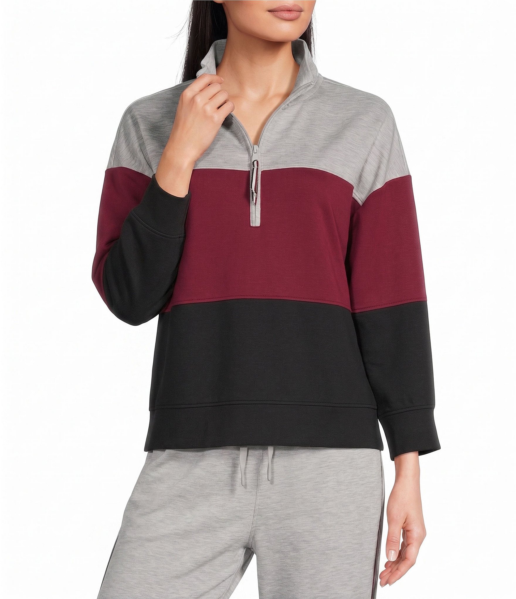Westbound 3/4 Sleeve Quarter Zip Pullover