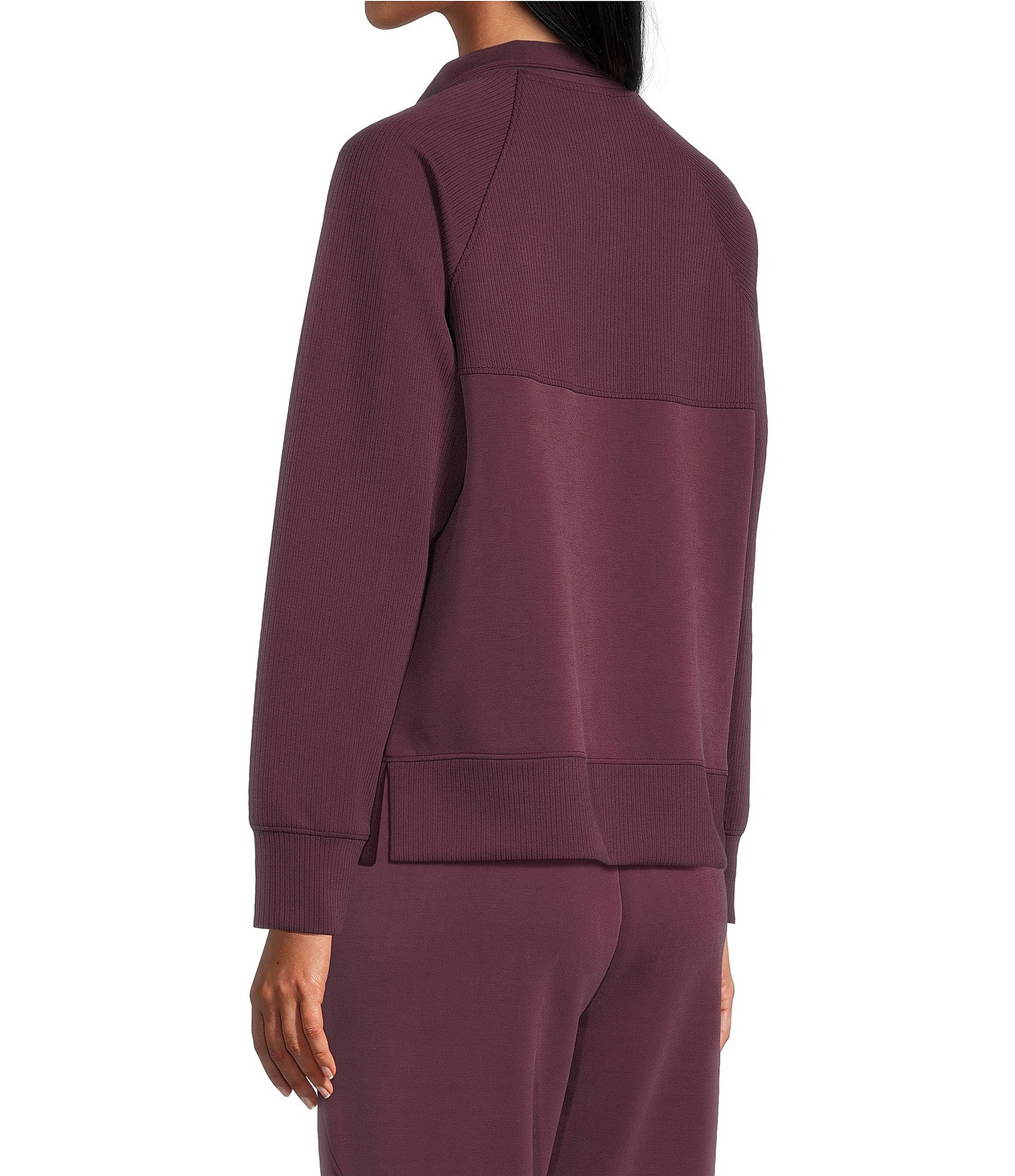 Westbound ULTRA LUXE Athleisure Knit Long Sleeve Half Zip Mock Neck Coordinating Pullover