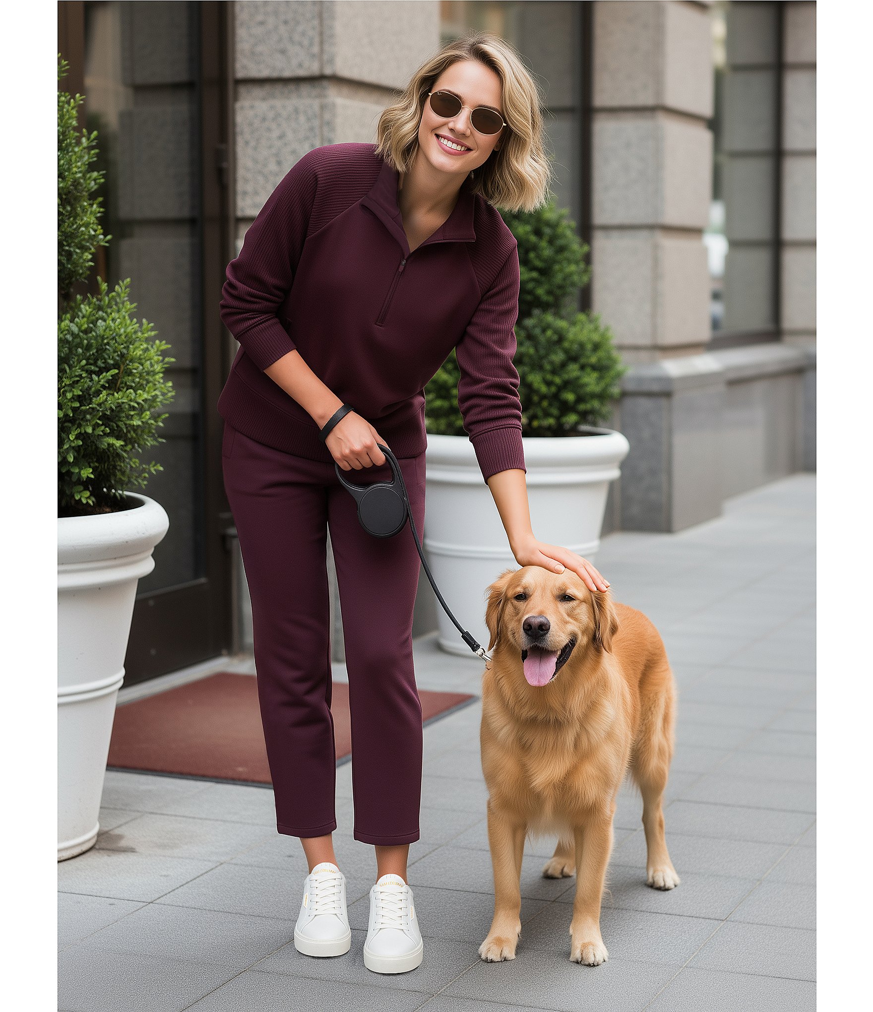 Westbound ULTRA LUXE Athleisure Knit Long Sleeve Half Zip Mock Neck Coordinating Pullover