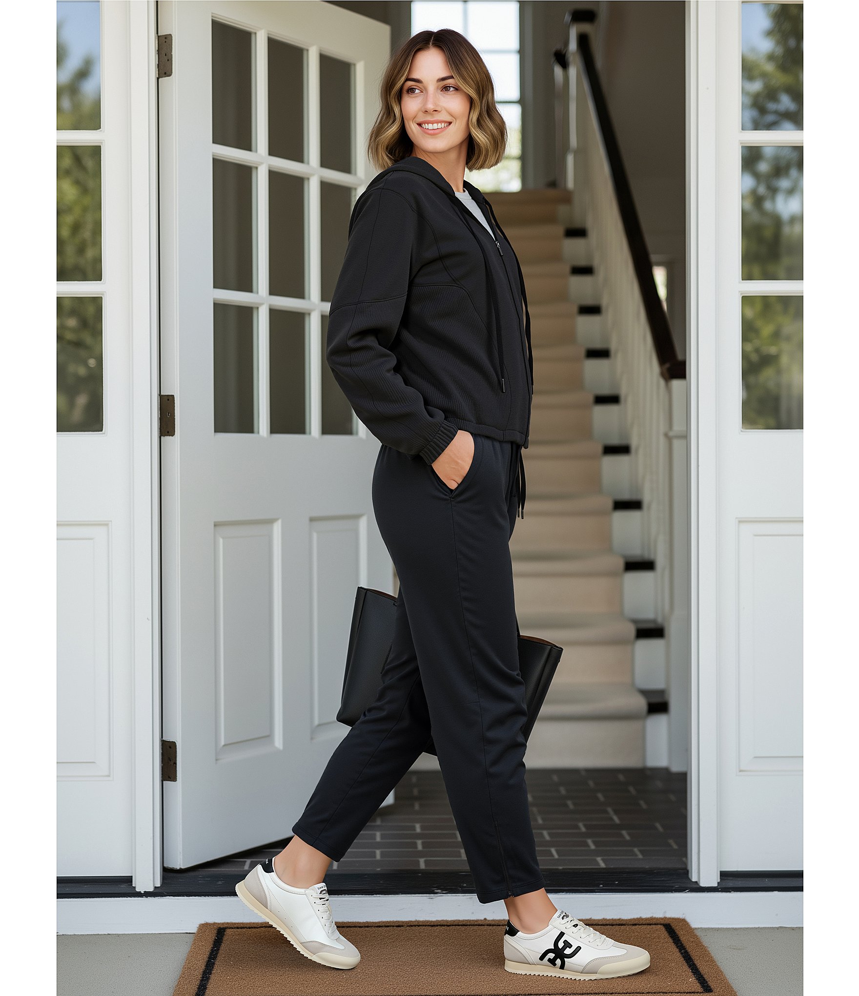 Westbound ULTRA LUXE Athleisure Coordinating Scuba Barrel Leg Drawstring Pants