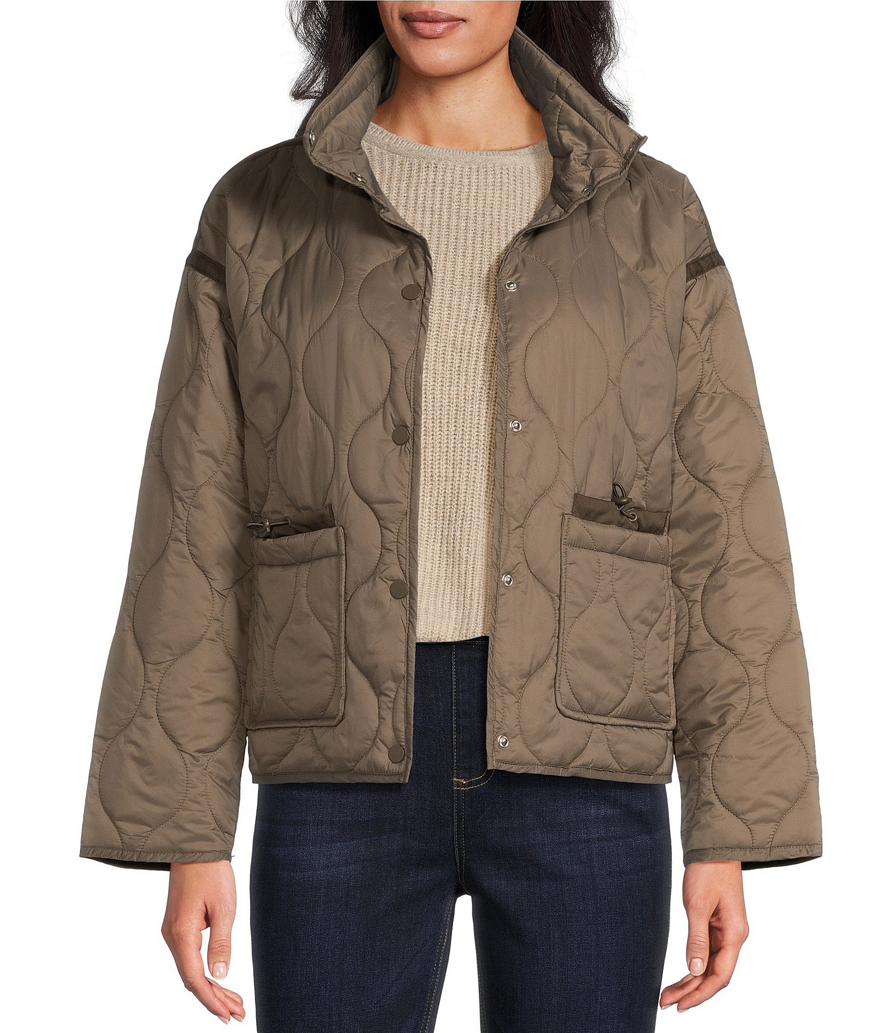 Westbound Drop Shoulder Oversized Utility Puffer Jacket S