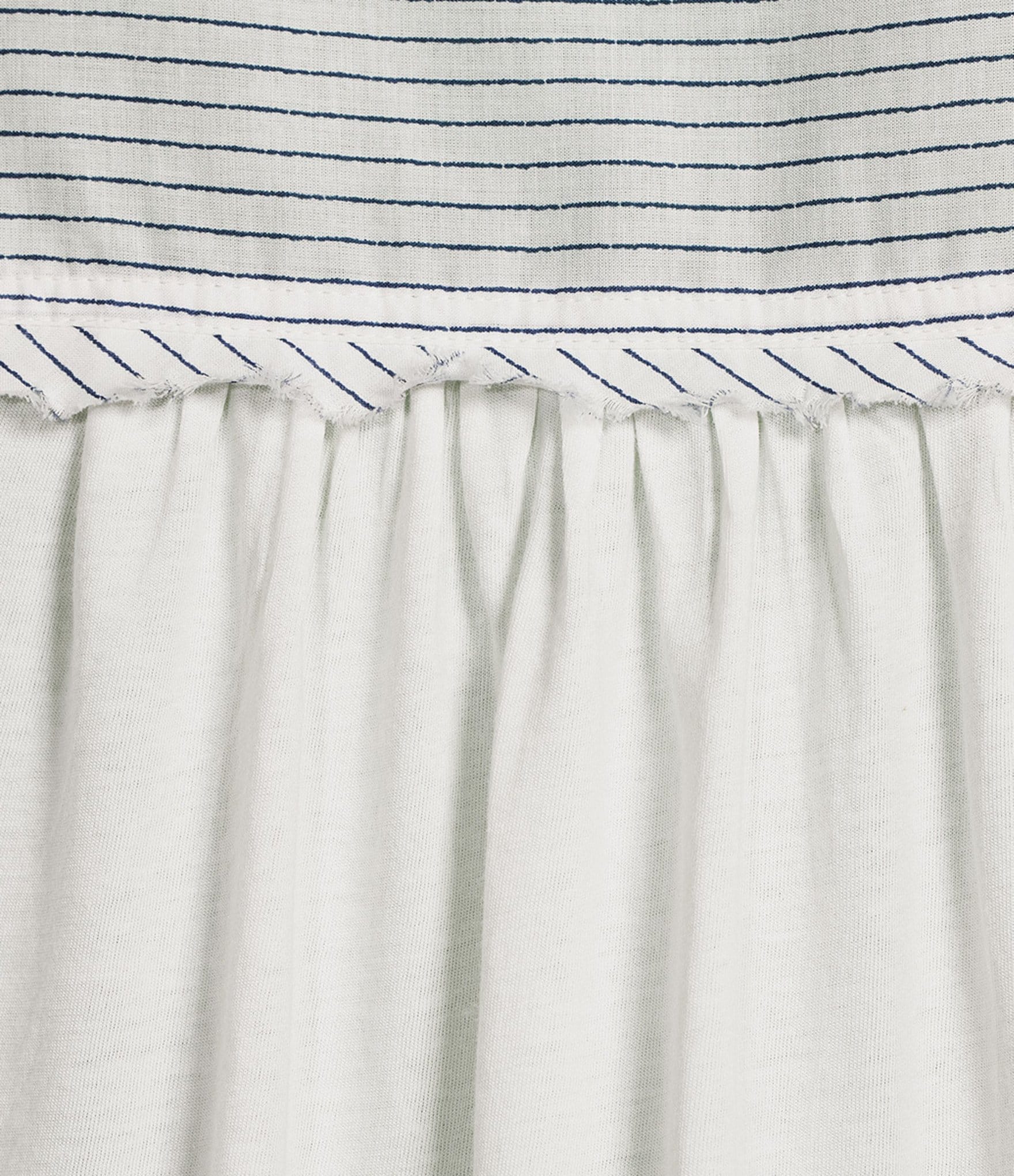 Westbound Floral Stripe Print Button Front Tie Hem Top