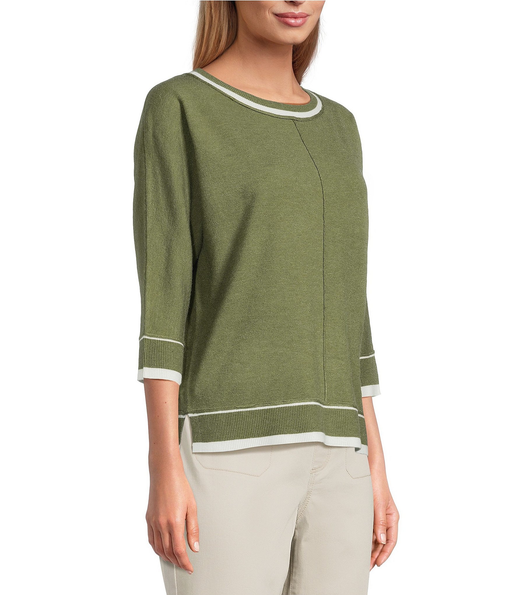 Westbound Heather Long Sleeve Crew Neck Sweater