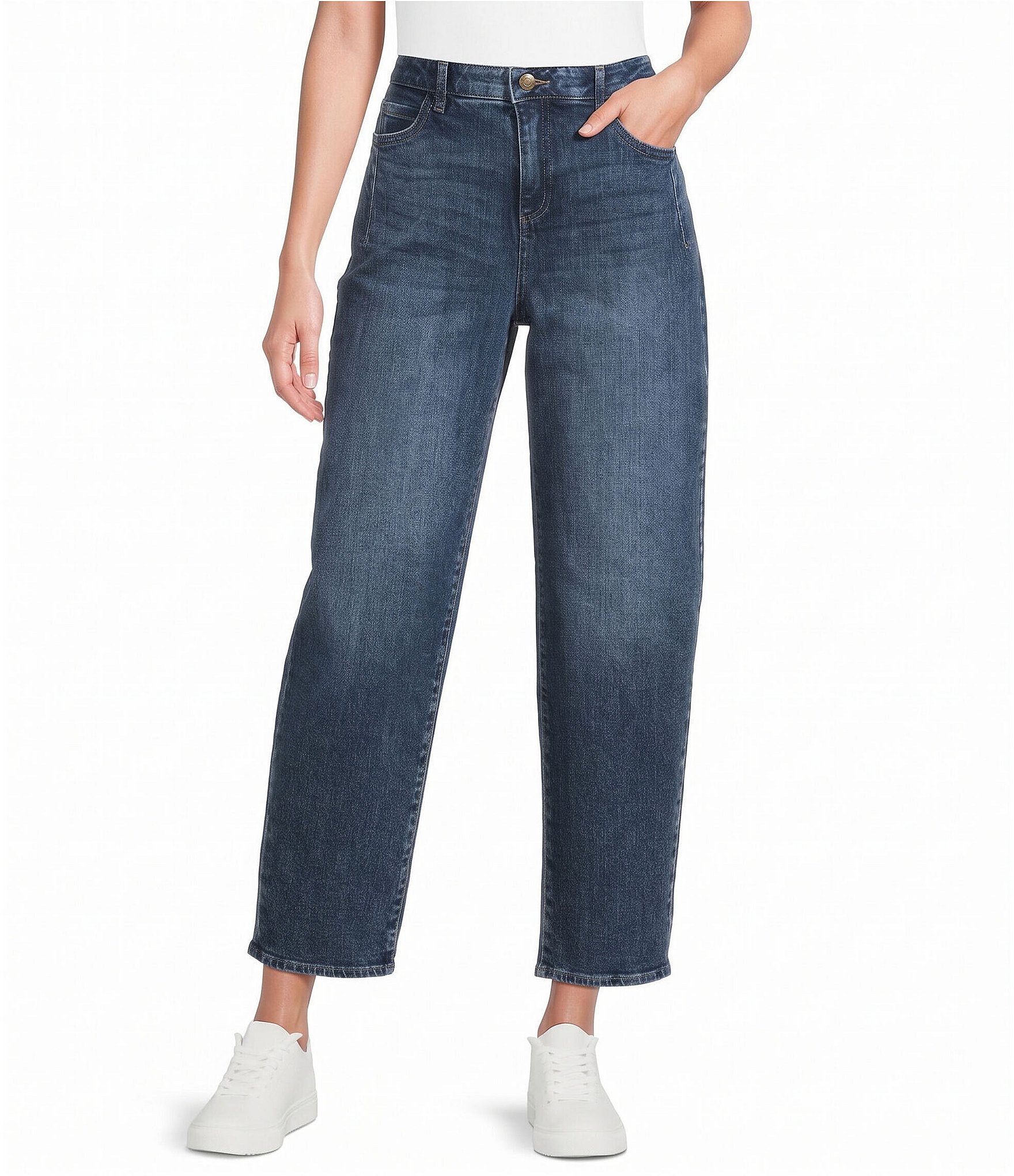 Westbound High Rise Barrel Leg Jeans