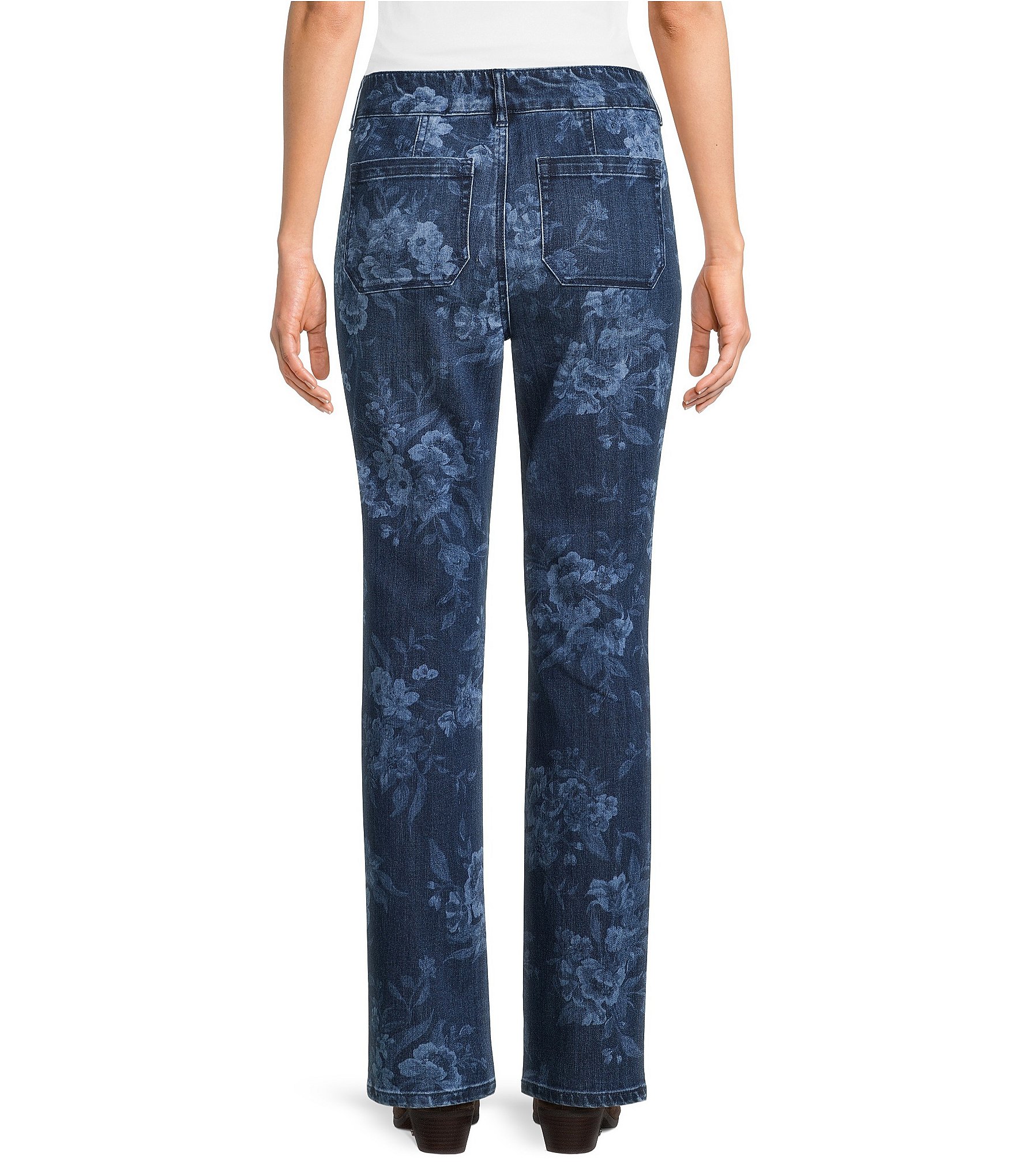 Westbound High Rise Patch Pocket Straight Leg Pull-On Pants