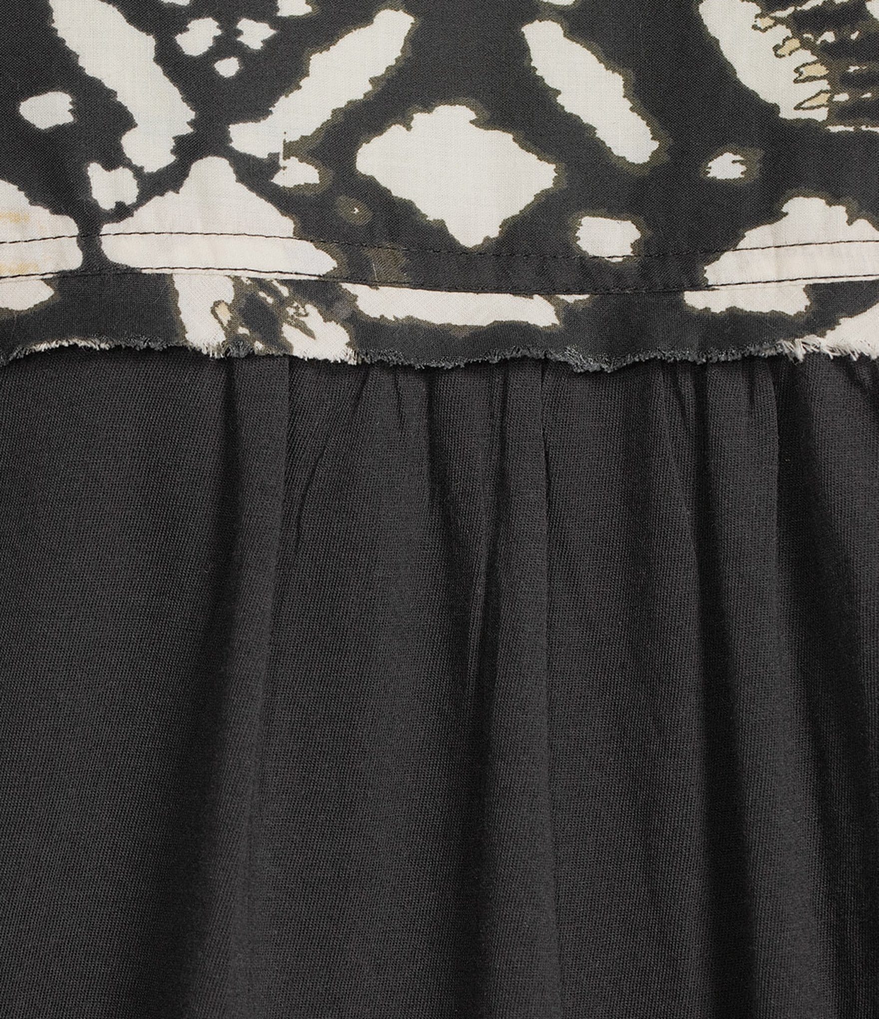 Westbound Ikat Stripe Print Button Front Tie Hem Top