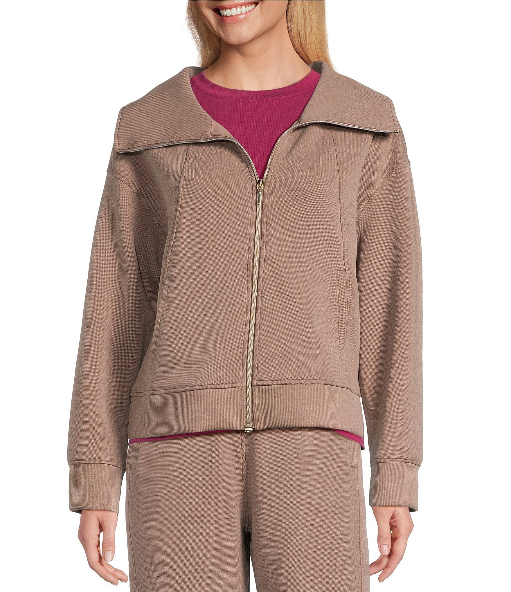 Westbound Jacquard Long Sleeve Zipper Front Jacket