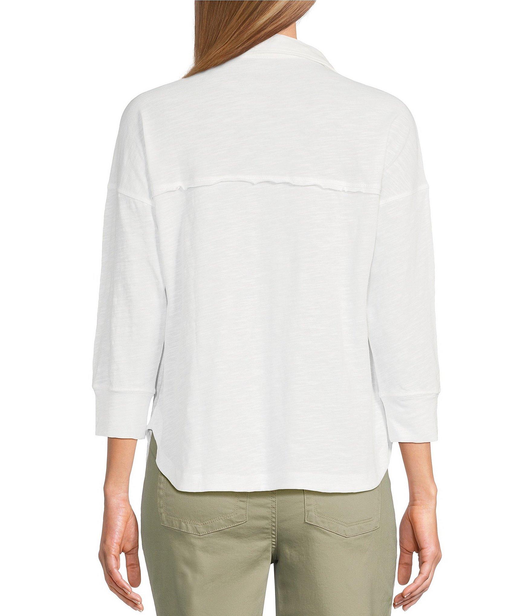 Westbound Knit Elbow Sleeve Henley Top