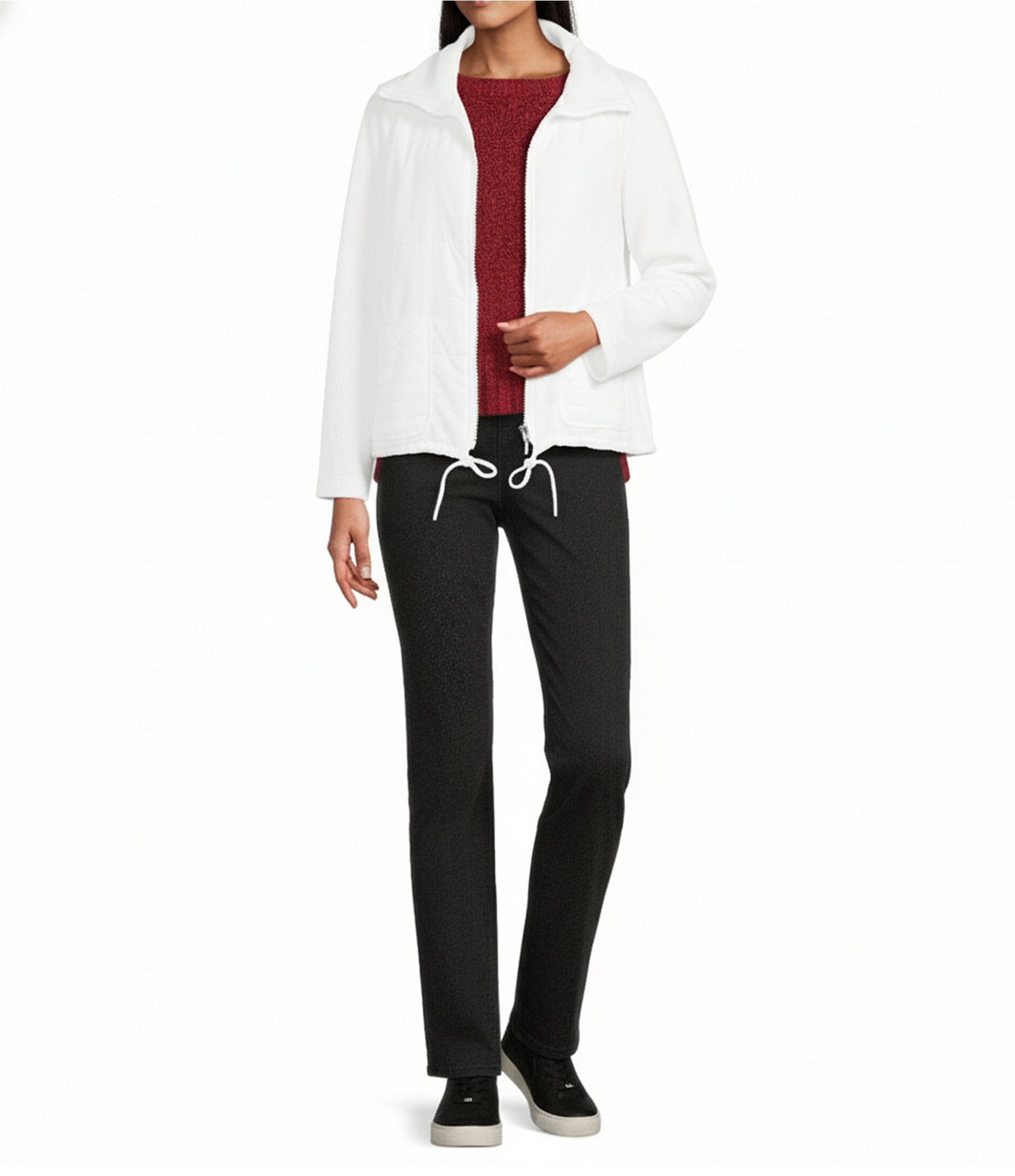 Westbound Long Sleeve Drop Shoulder Zip-Front Quilted Jacket