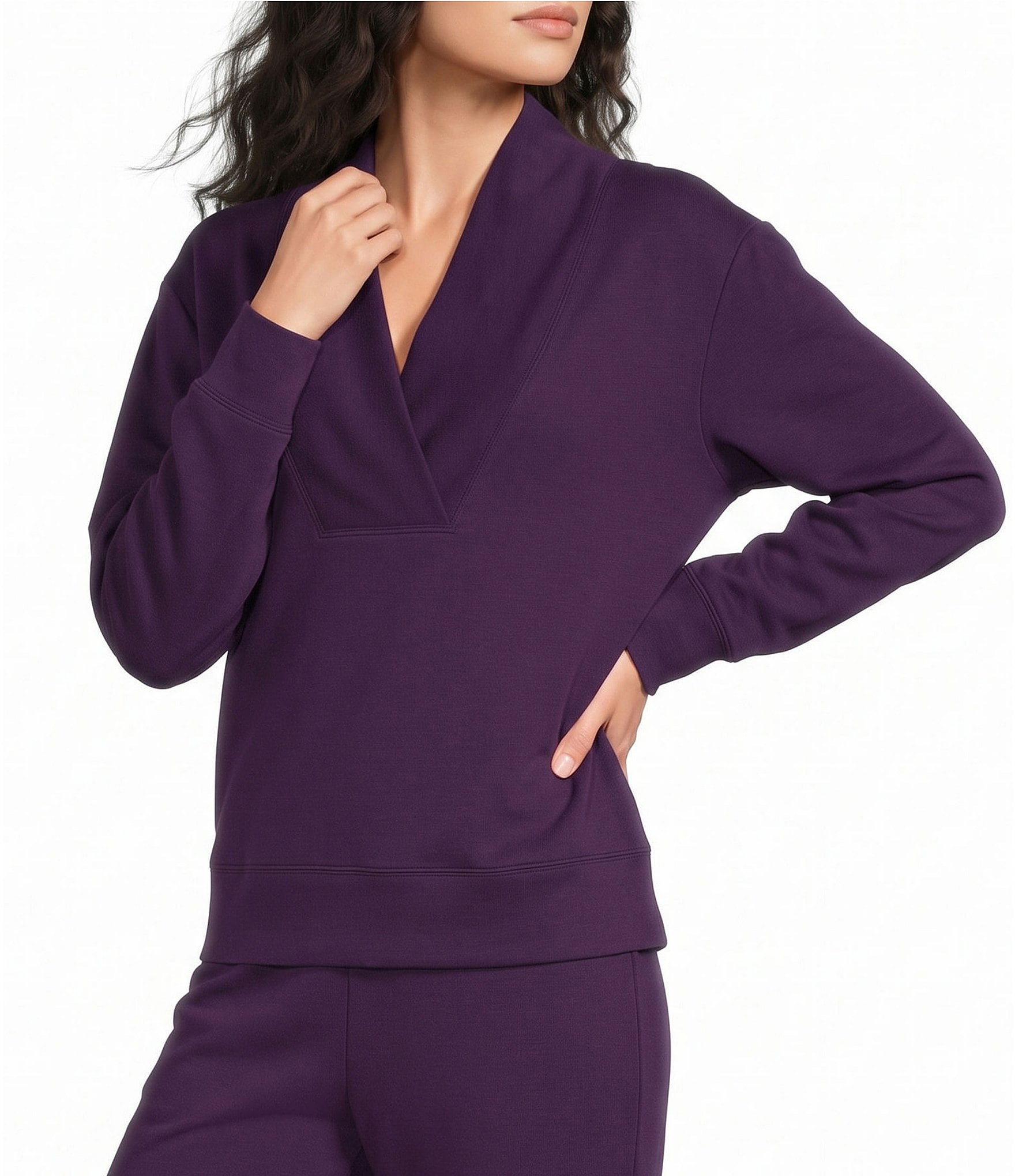 Westbound Long Sleeve V-Neck Soft Touch Top