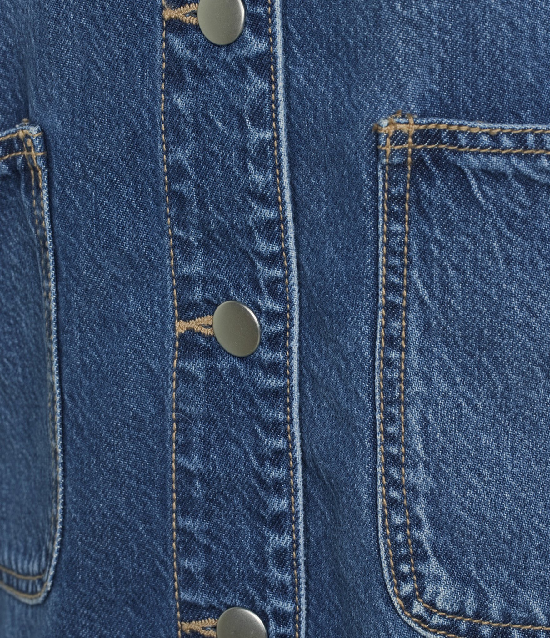 Westbound Long Sleeved Button Front Denim Jacket