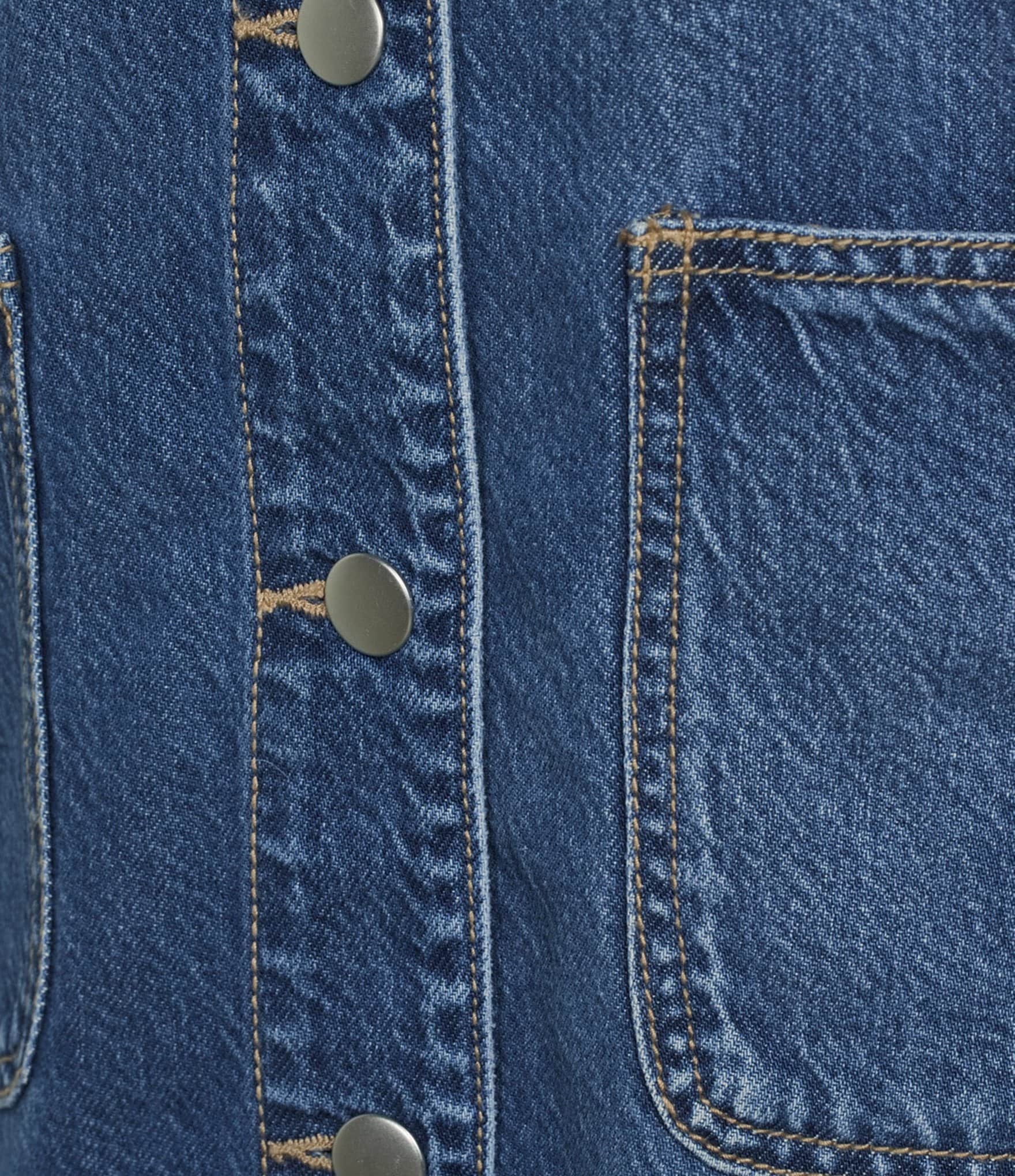 Westbound Long Sleeved Button Front Denim Jacket