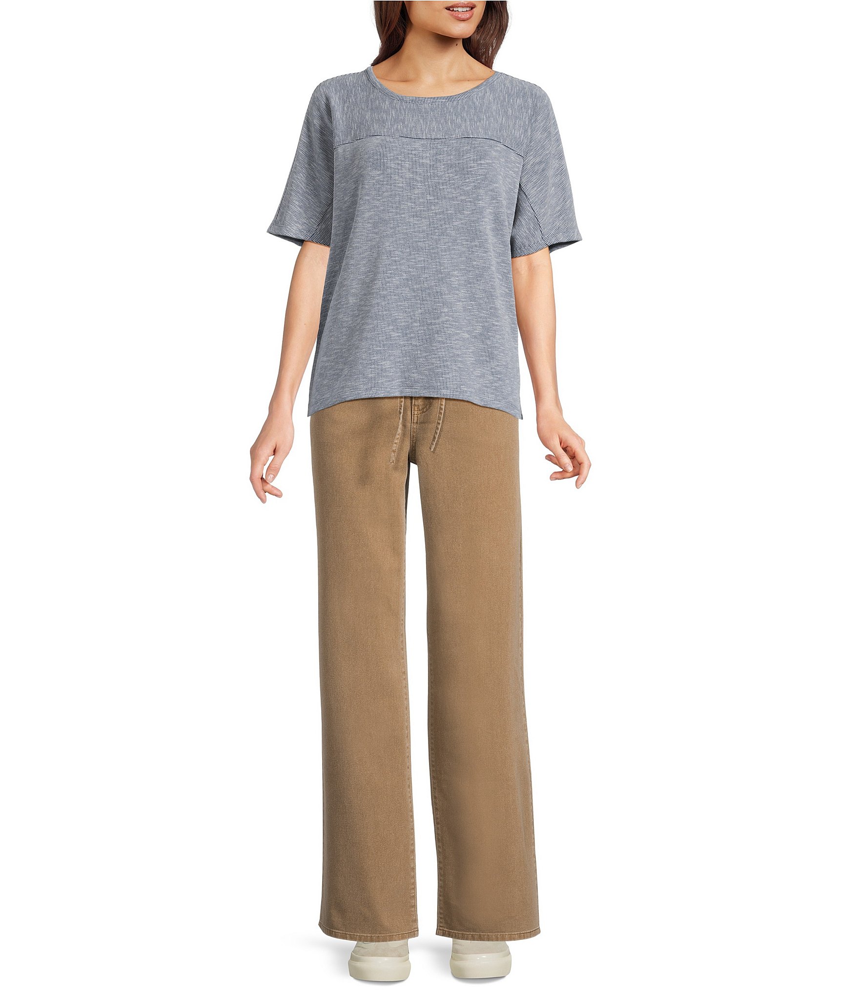 Westbound Mid Rise Relaxed Wide Leg Pants