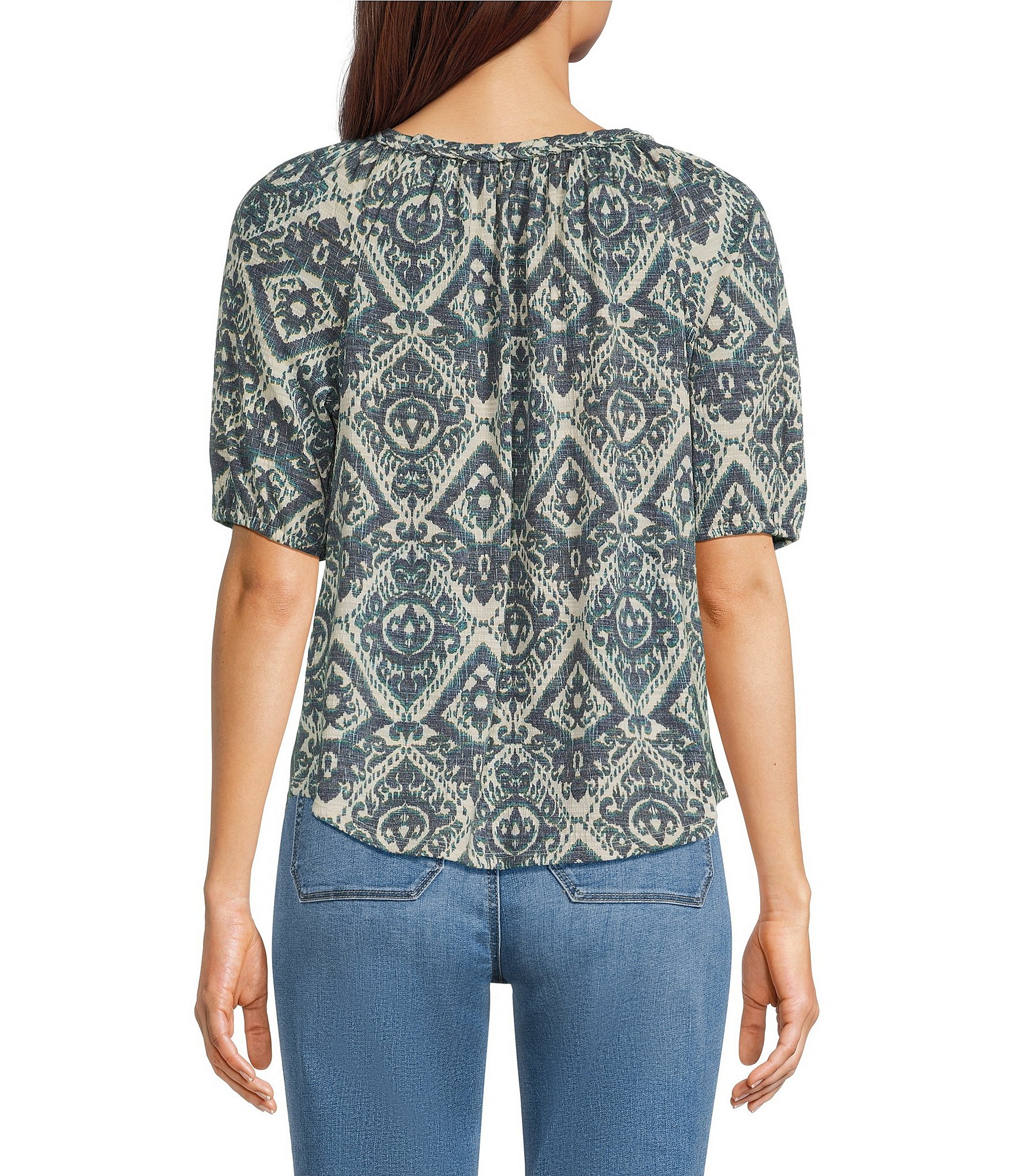 Westbound Petite Size 3/4 Sleeve Crew Neck Knit Top