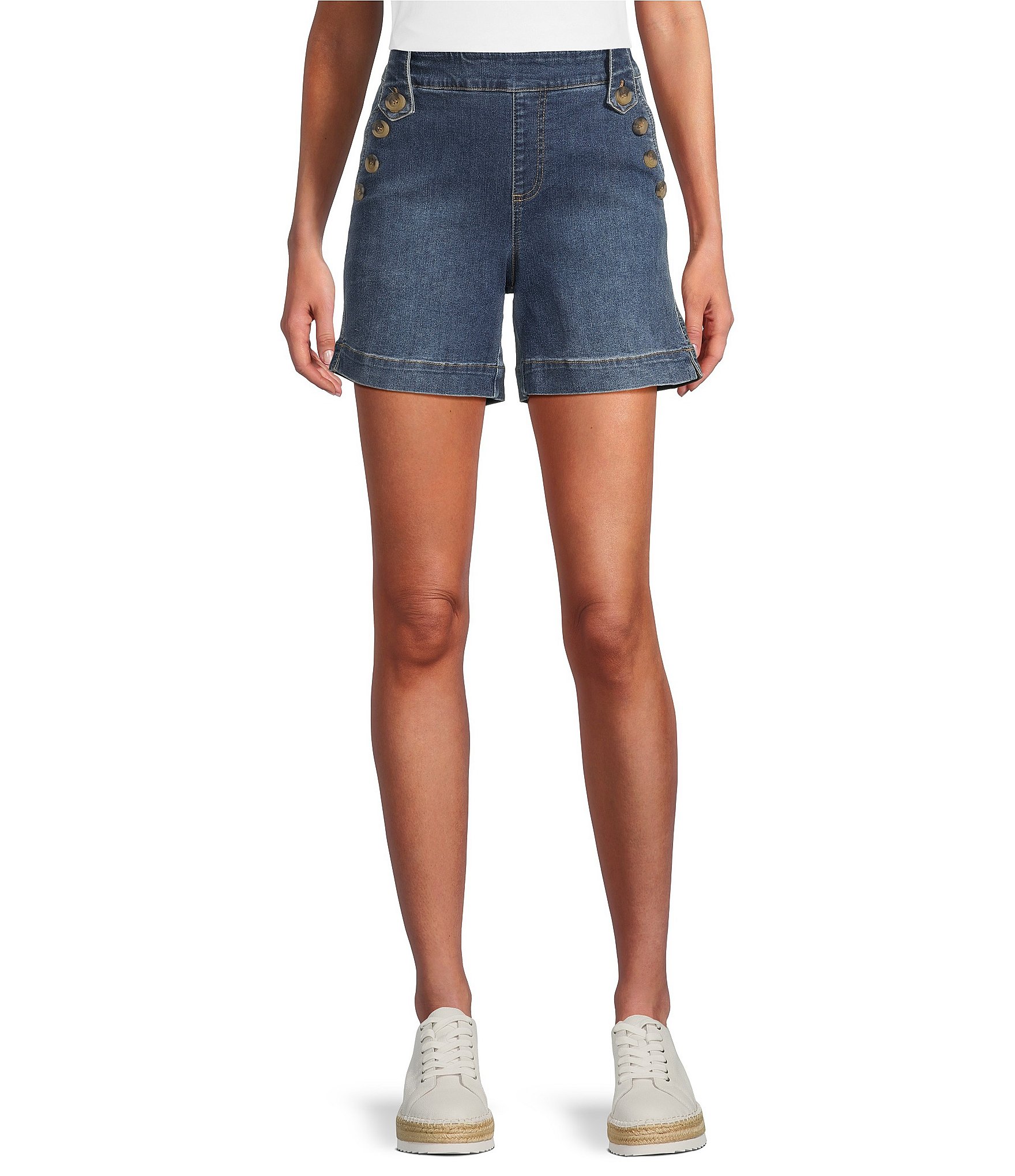 petite navy shorts