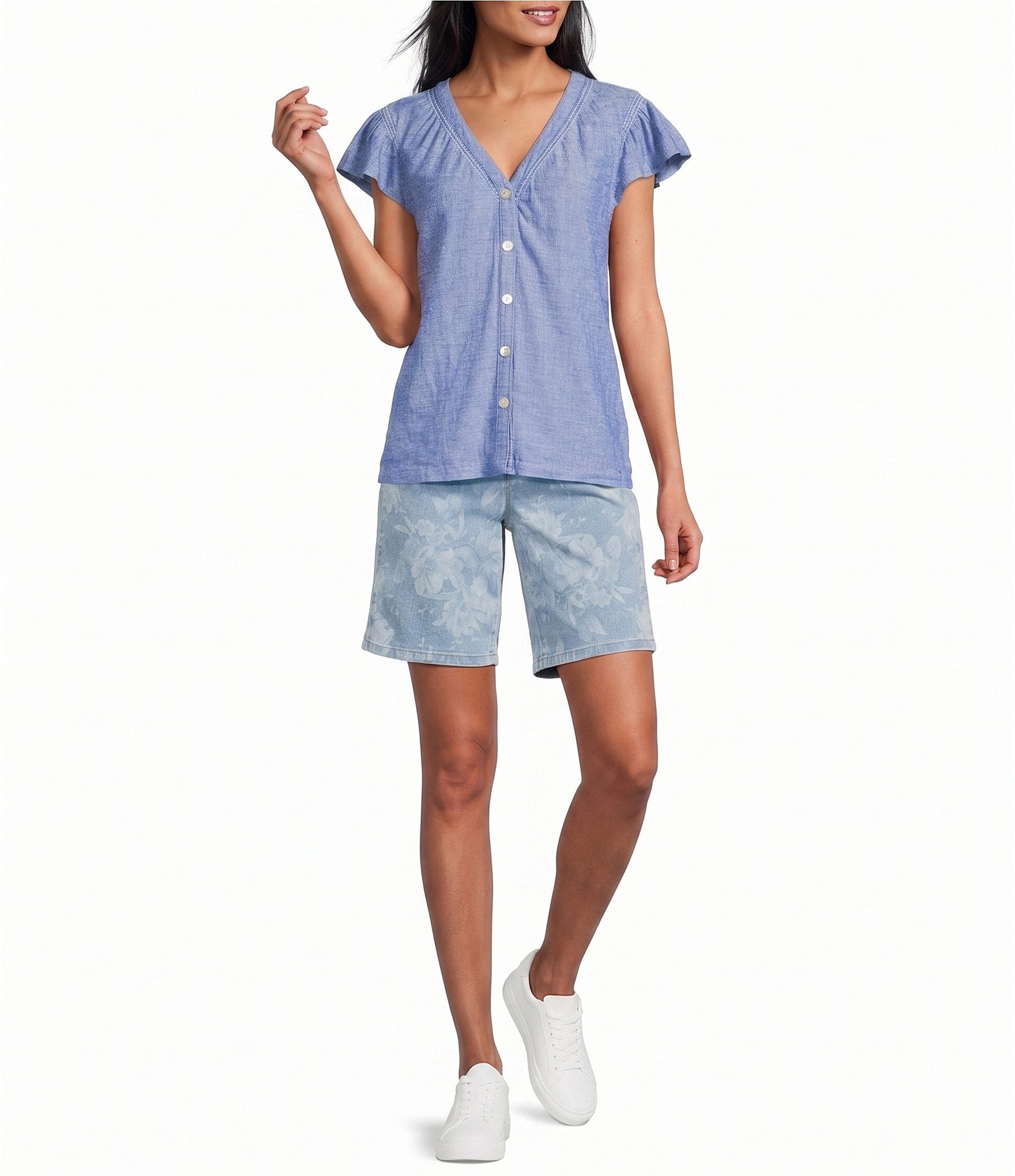 Westbound Petite Size Pull-On Bermuda Shorts