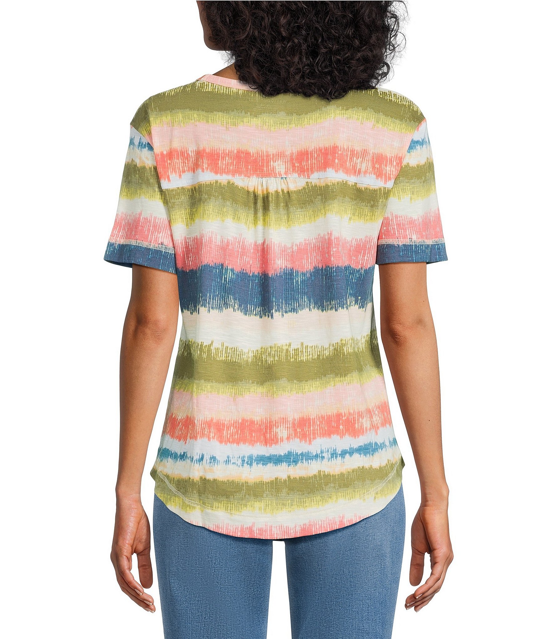 Westbound Petite Size Short Sleeve Crew Neck Top