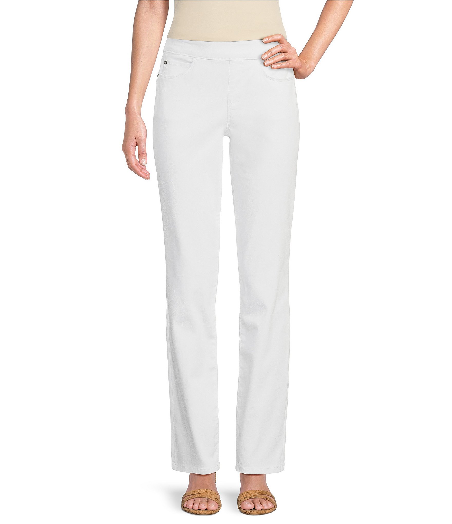 Westbound Petite Size The PARK AVE Fit Mid Rise Straight Leg Pants ...