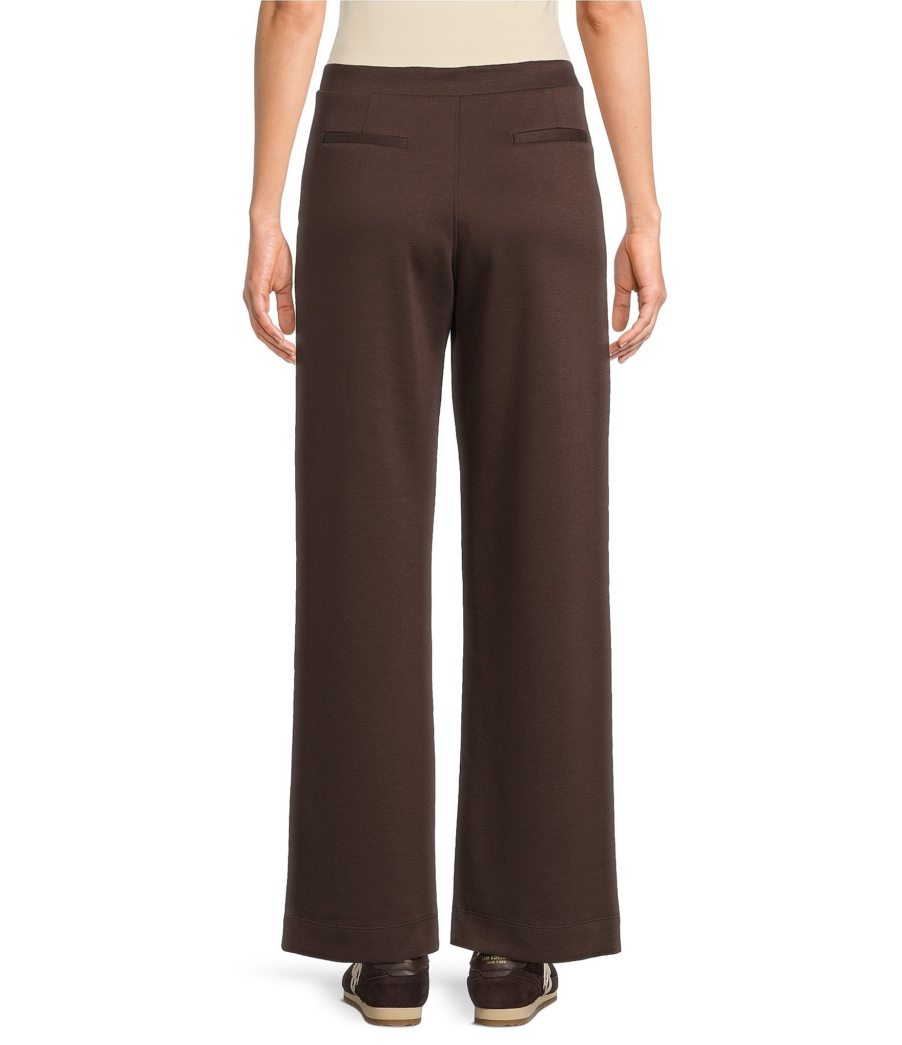 Westbound Pintuck Mid Rise Straight Leg Pants